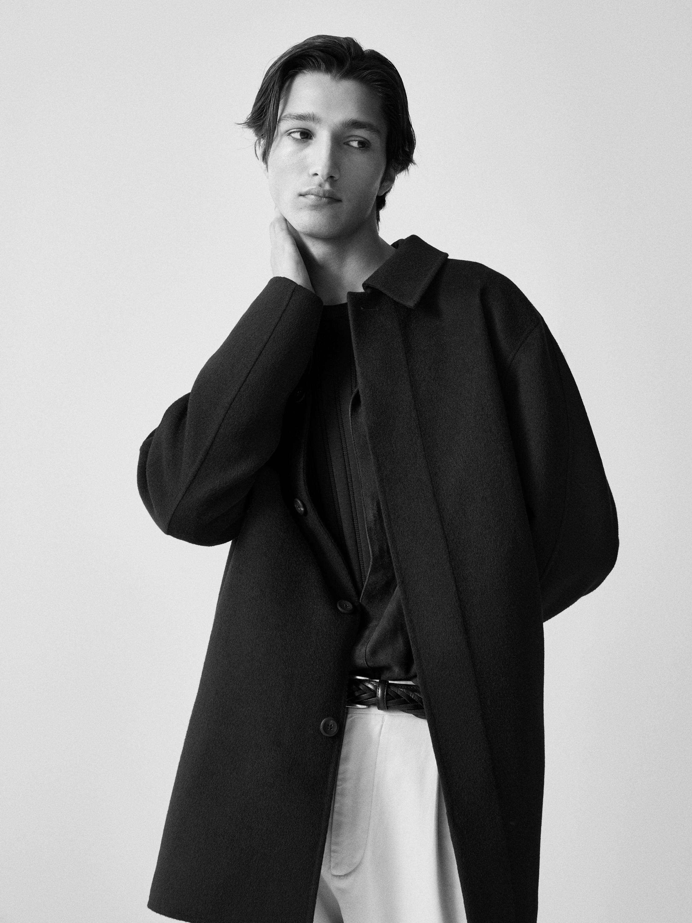 Short wool blend coat