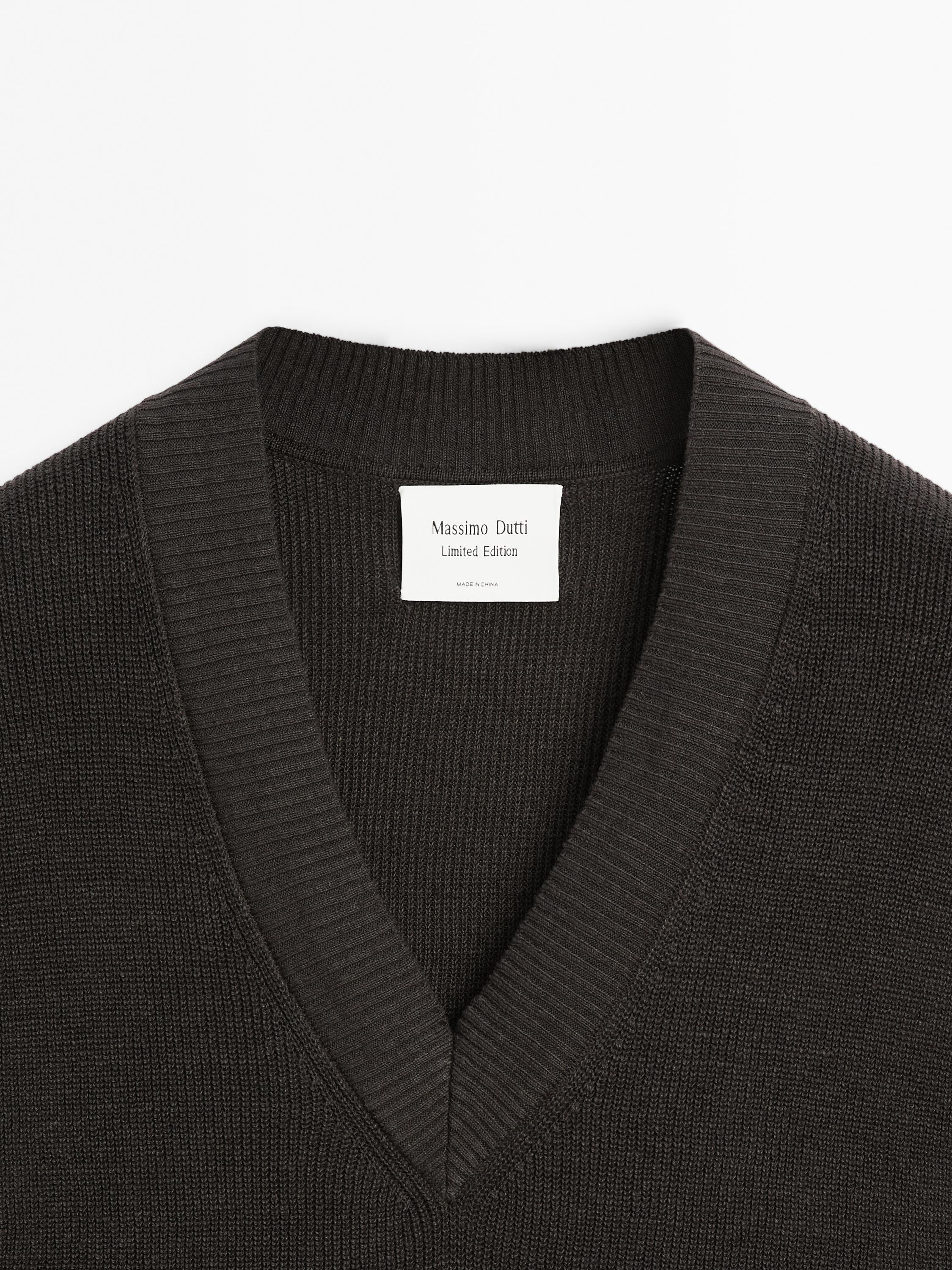Vestă din tricot de amestec de in - Limited Edition