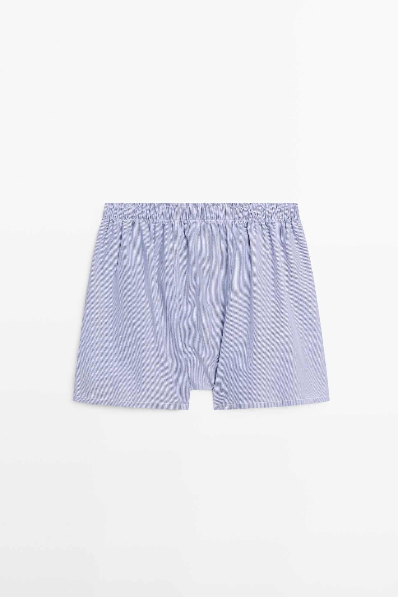 100% cotton striped boxers — NAVY BLUE