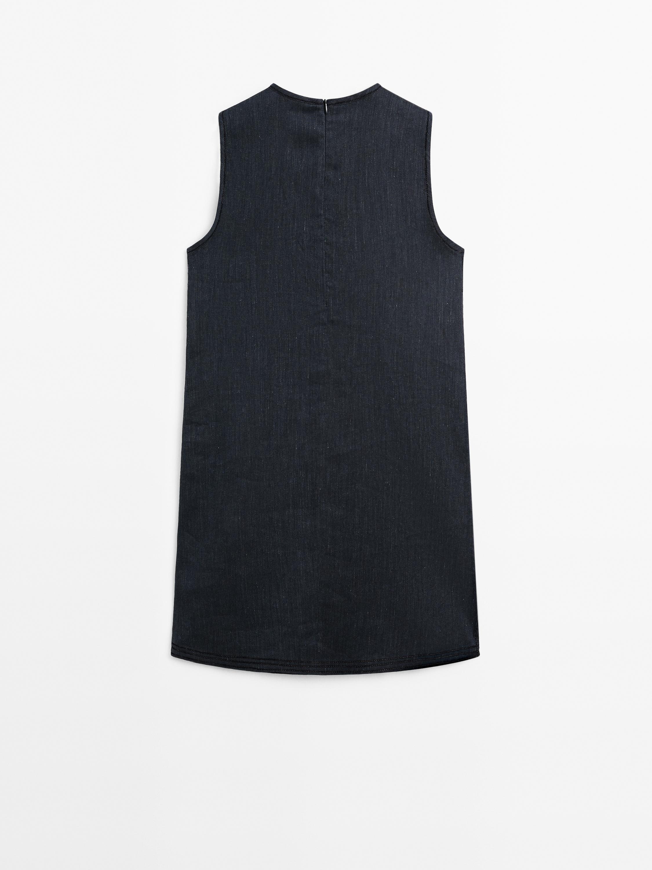 100% cotton denim mini dress