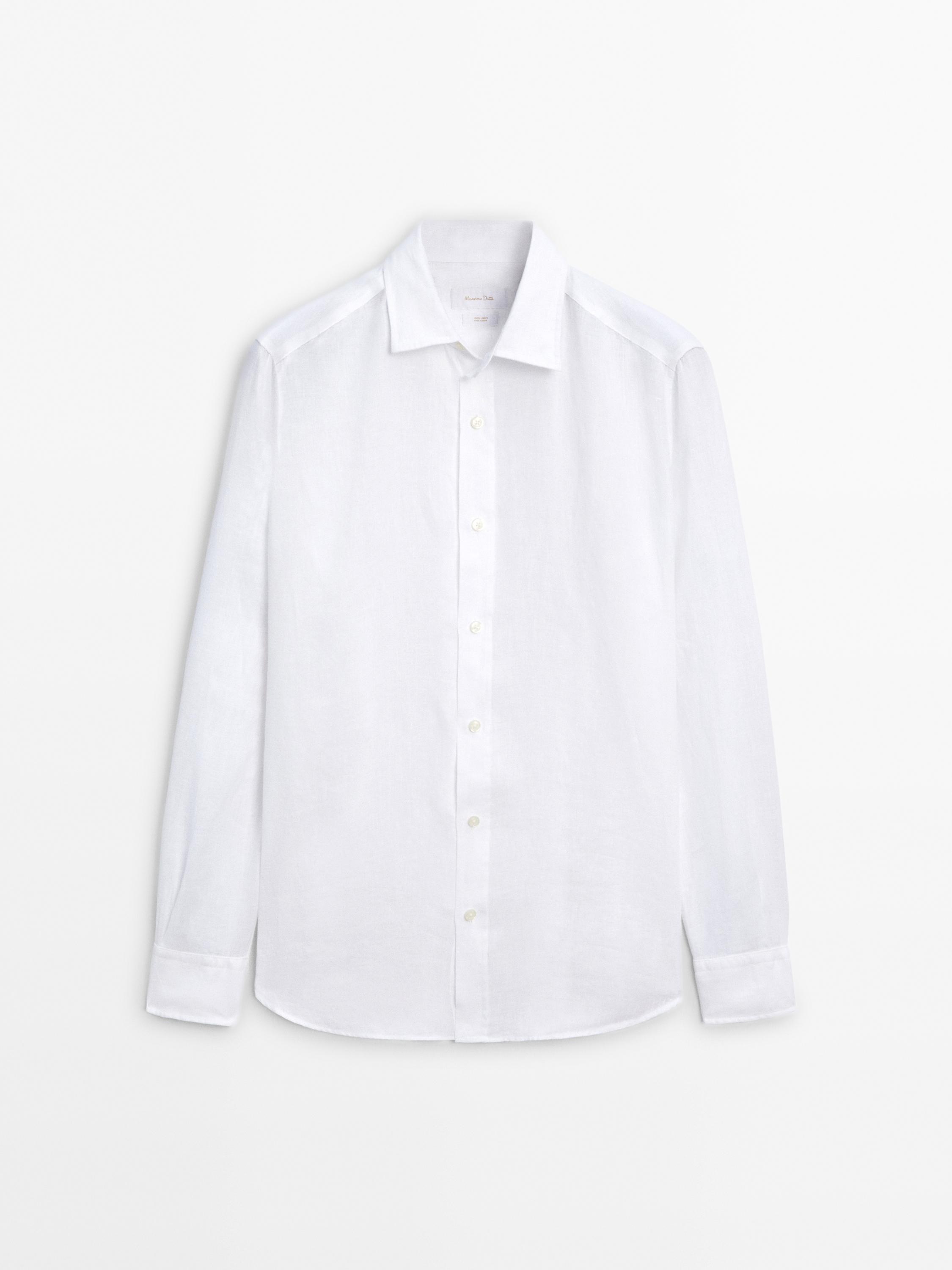 Camisa regular fit 100% linho