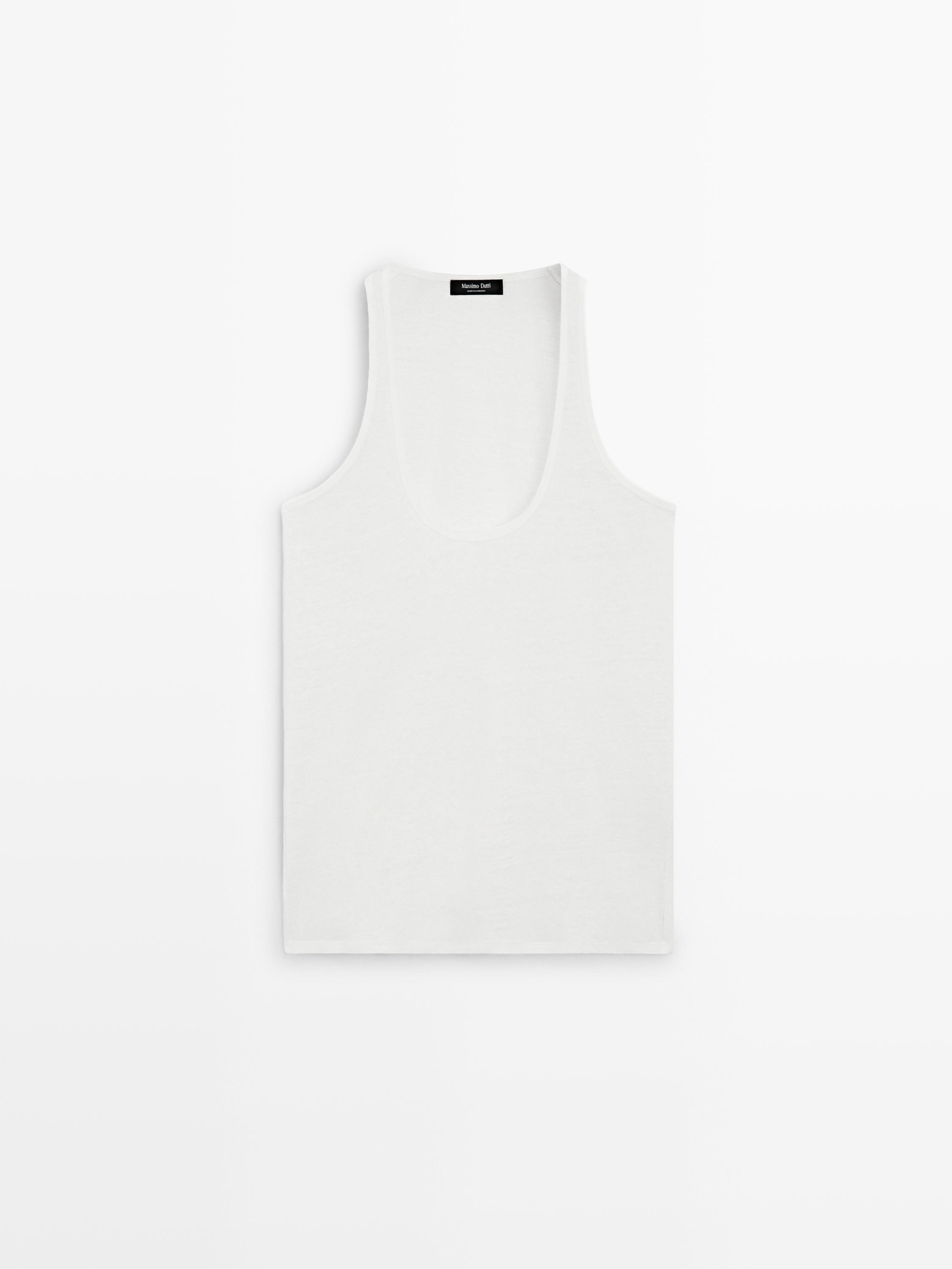 Top tirantes 100% lino