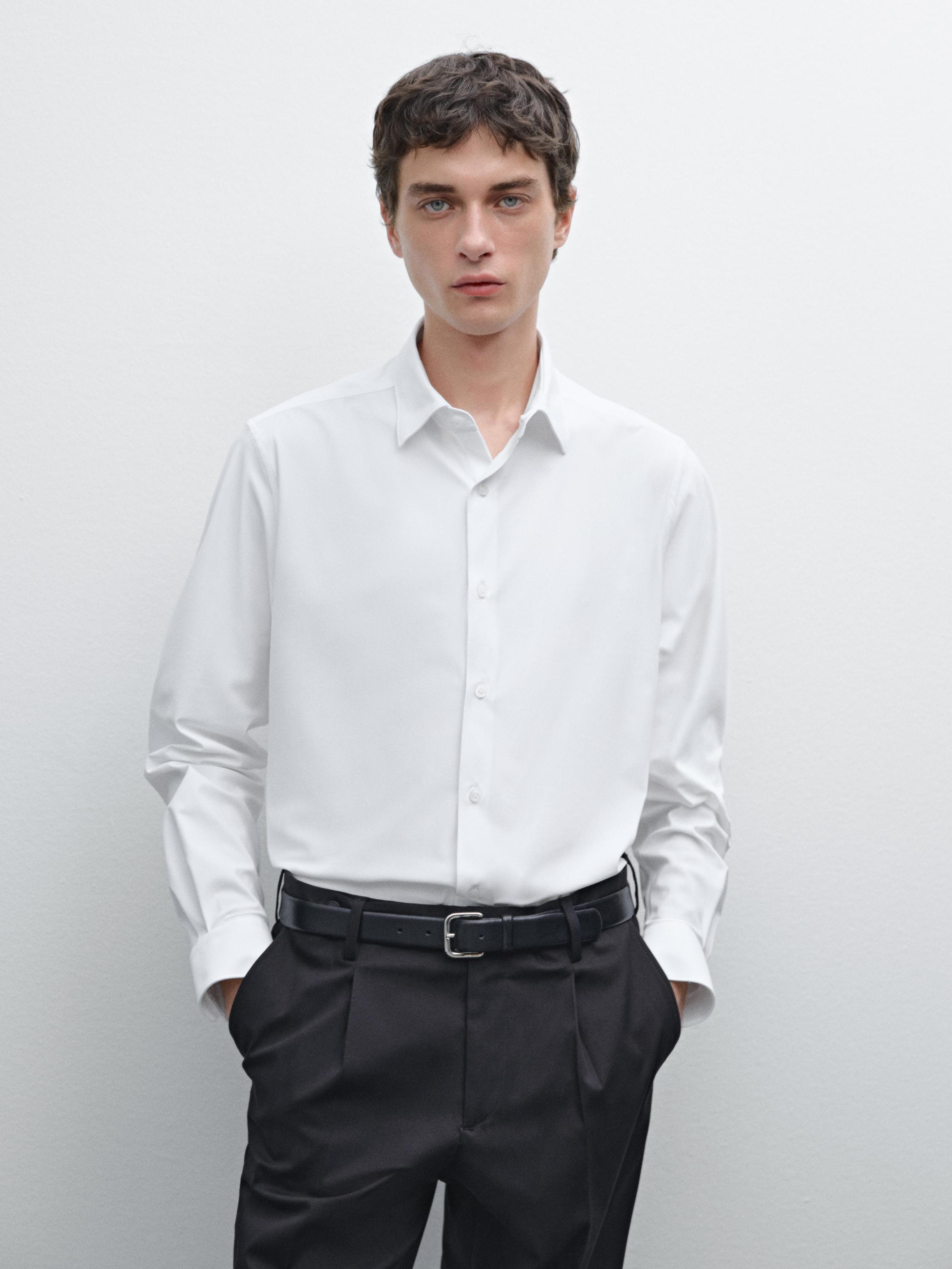 Slim fit non-iron shirt
