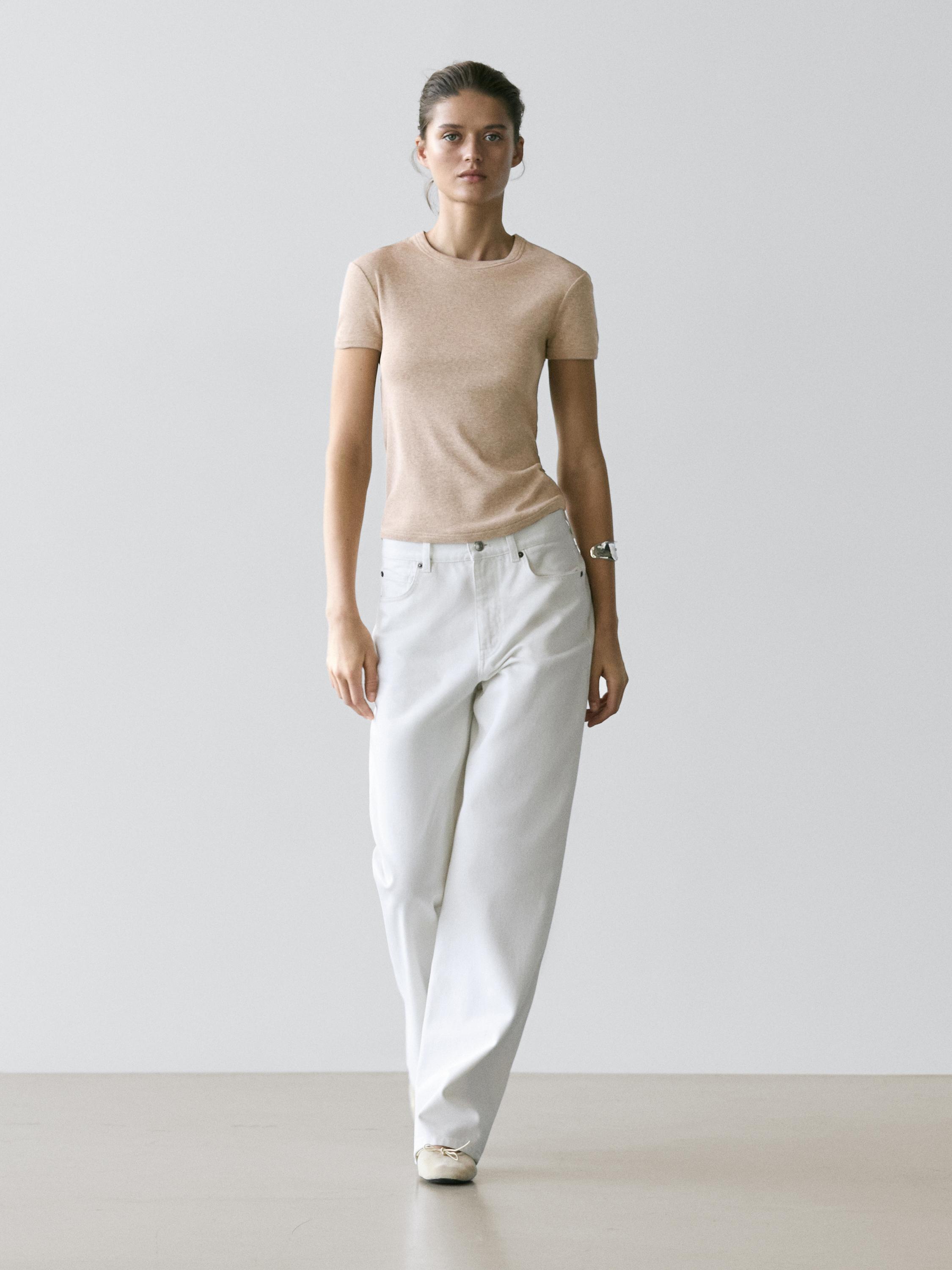 T-Shirt mit kurzen Ärmeln aus Baumwolle