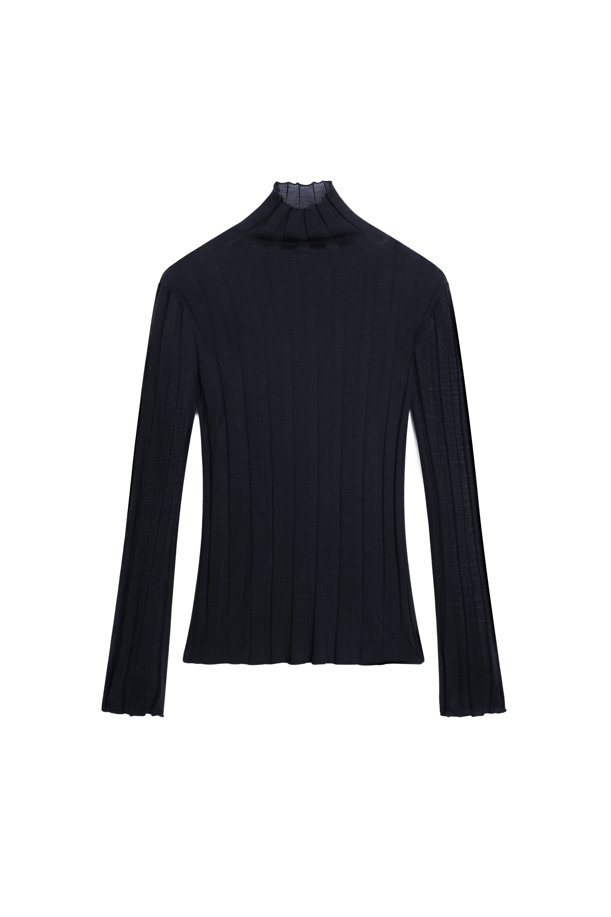 Massimo Dutti Ribanalı dik yaka triko kazak