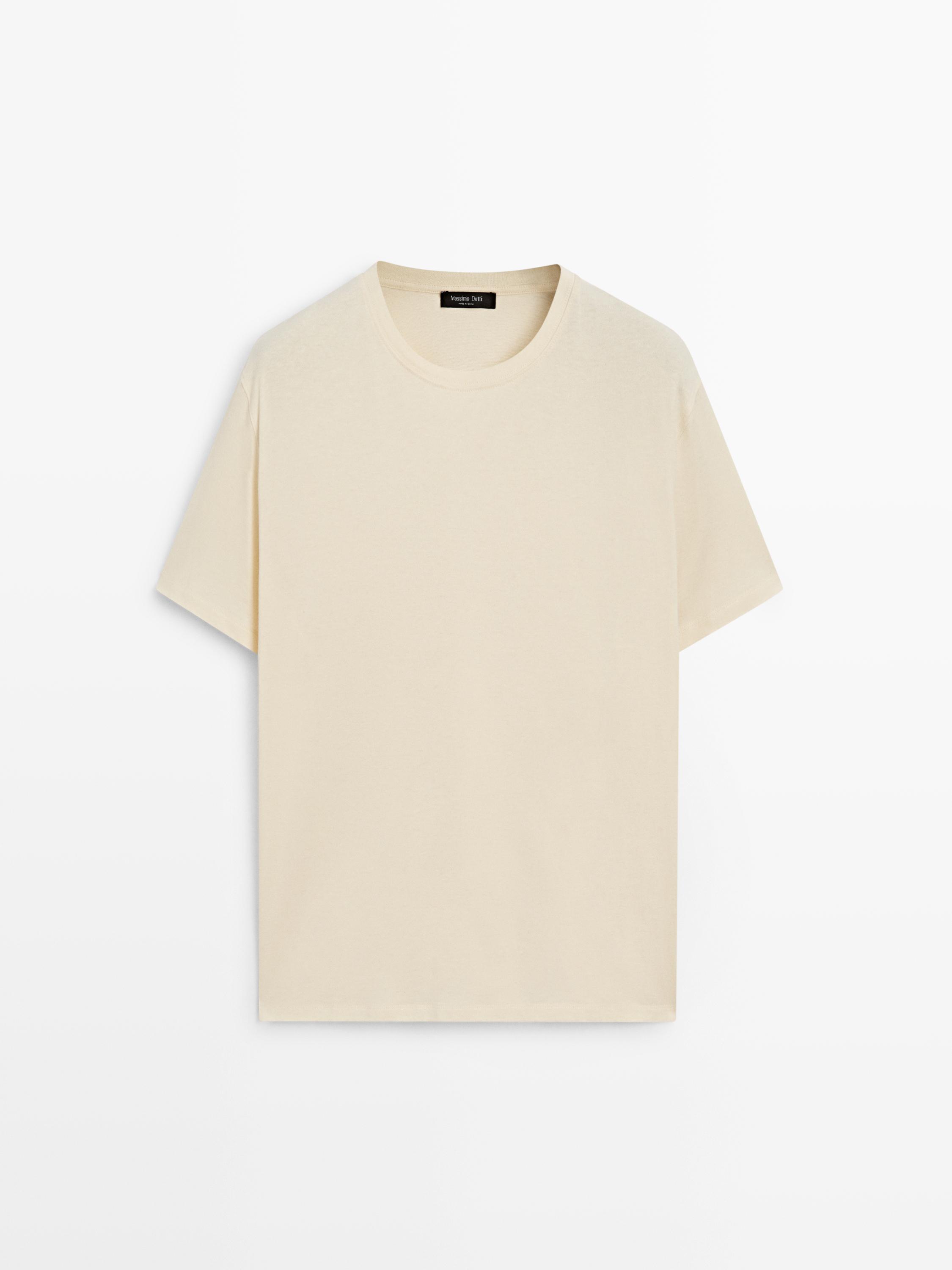 Short sleeve cotton blend T-shirt