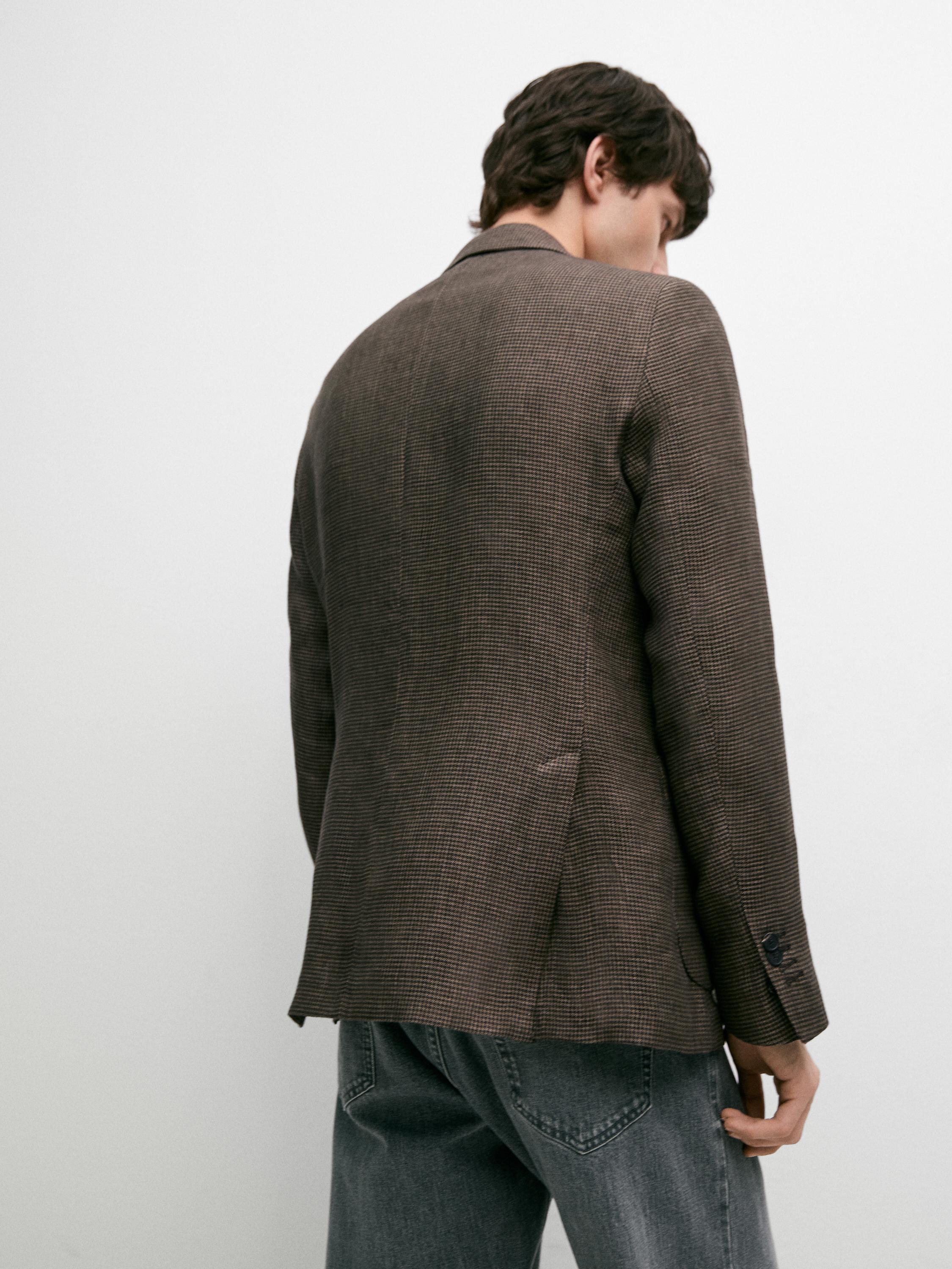 100% linen blazer with pocket details — OCHRE