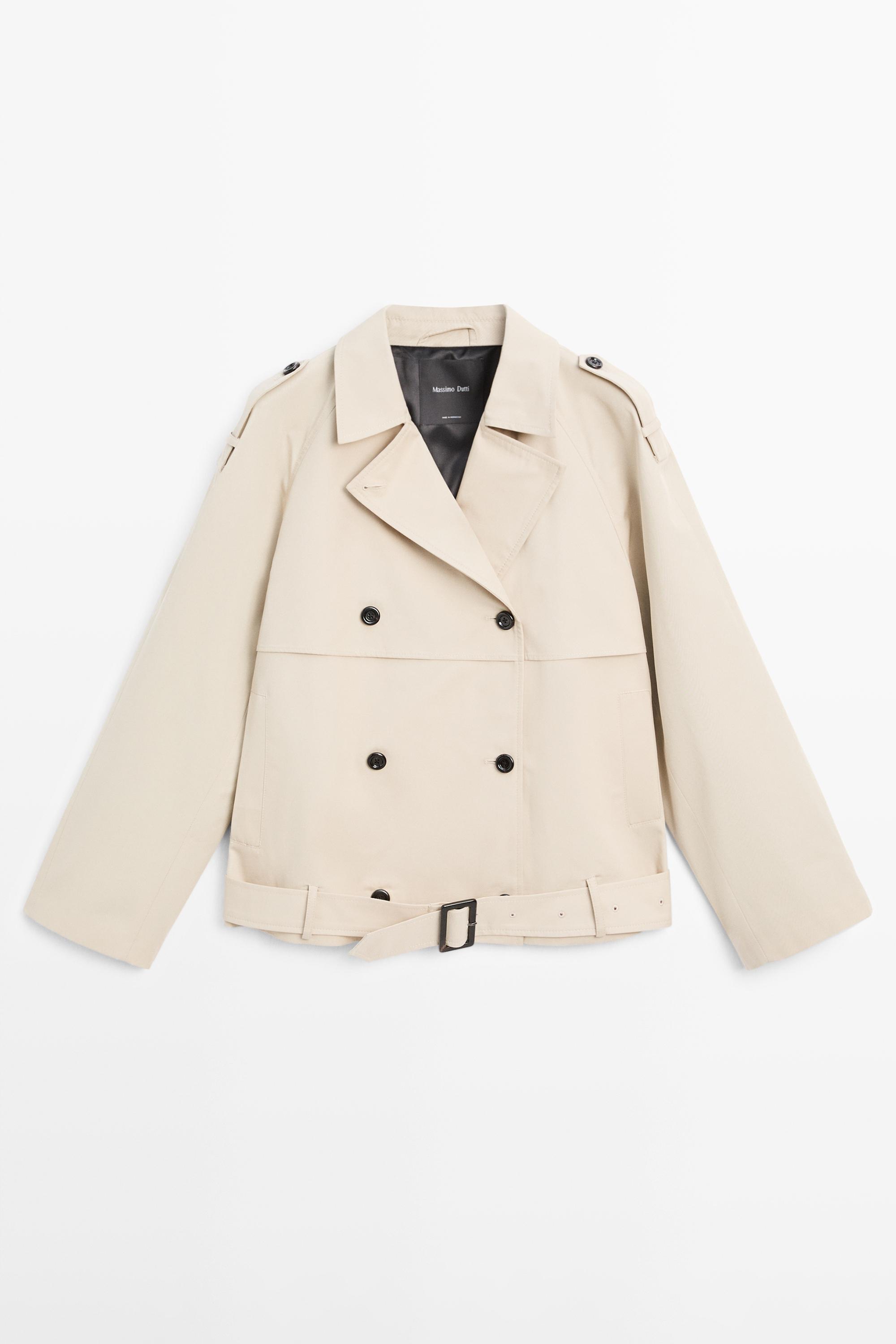 Trench corta detalle cinturón