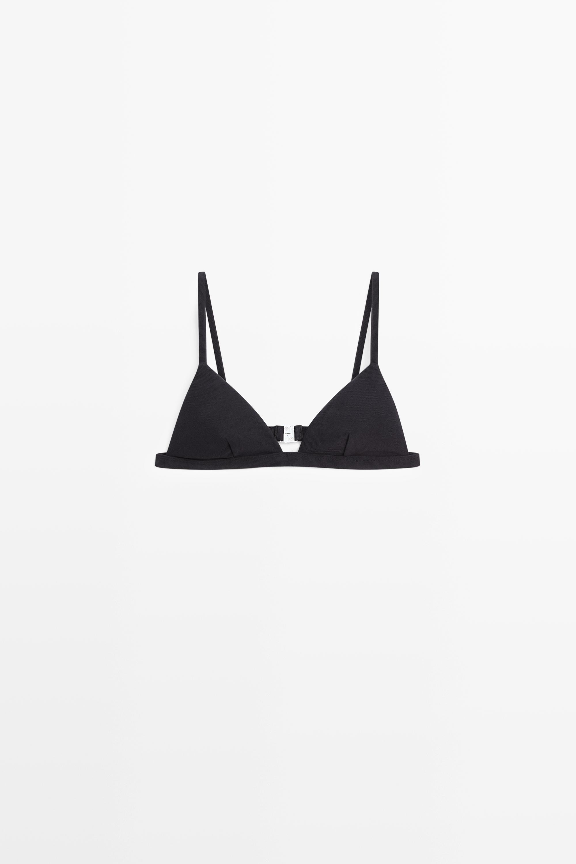 Triangle bikini top — BLACK