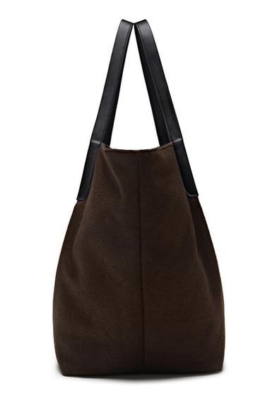 100% wool tote bag - LIMITED EDITION — BROWN 6