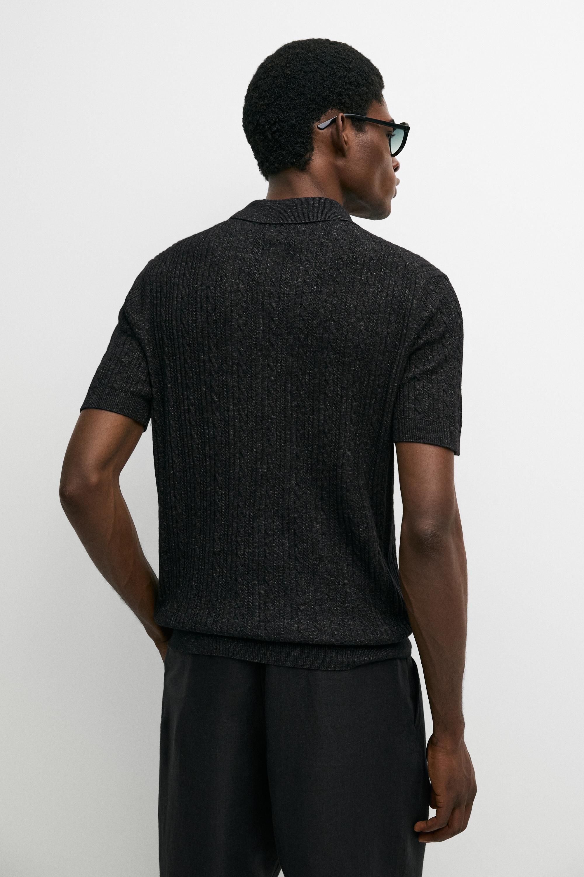 100% Cotton Knit Polo — CHARCOAL