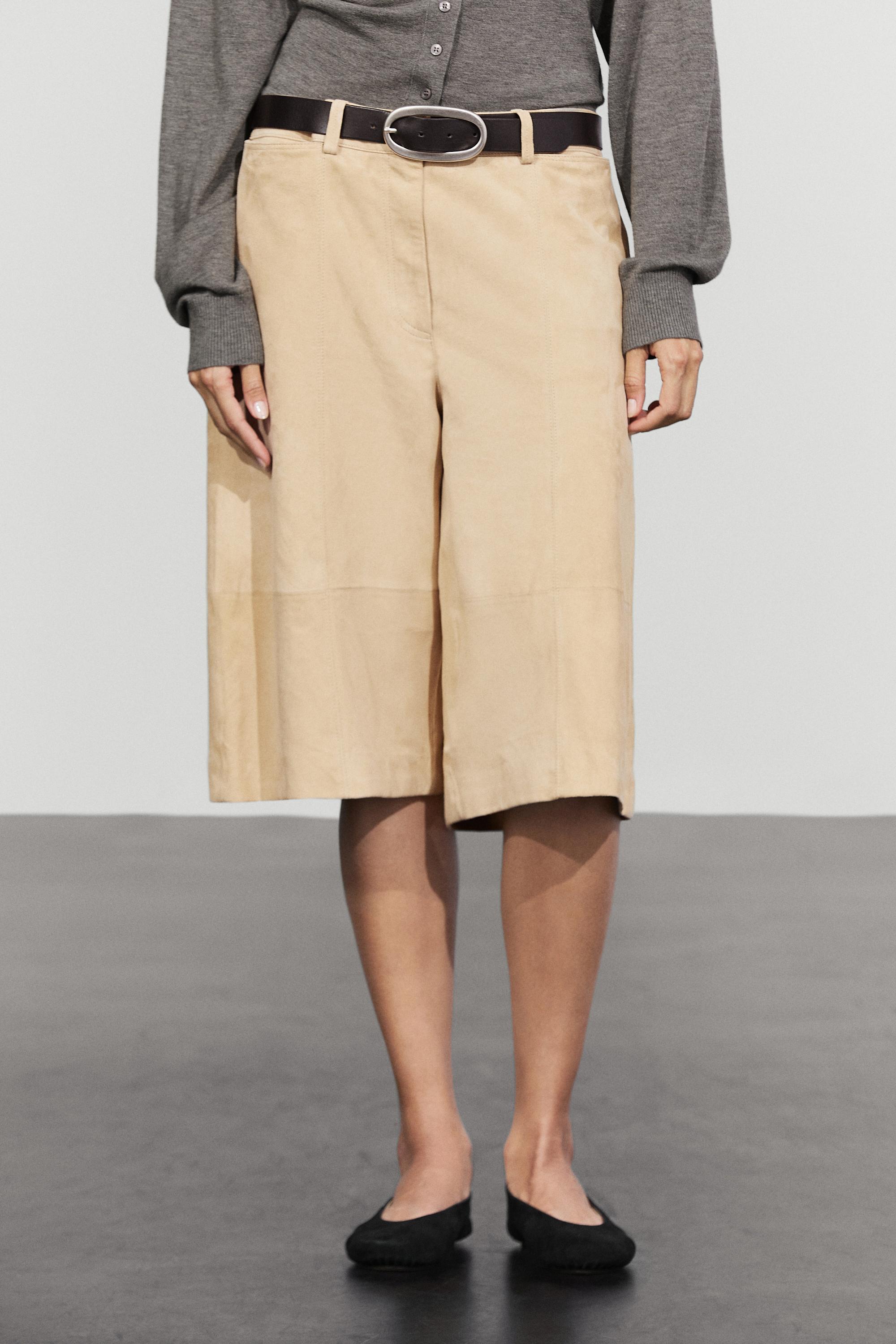 Massimo Dutti Uzun süet deri bermuda görsel 8