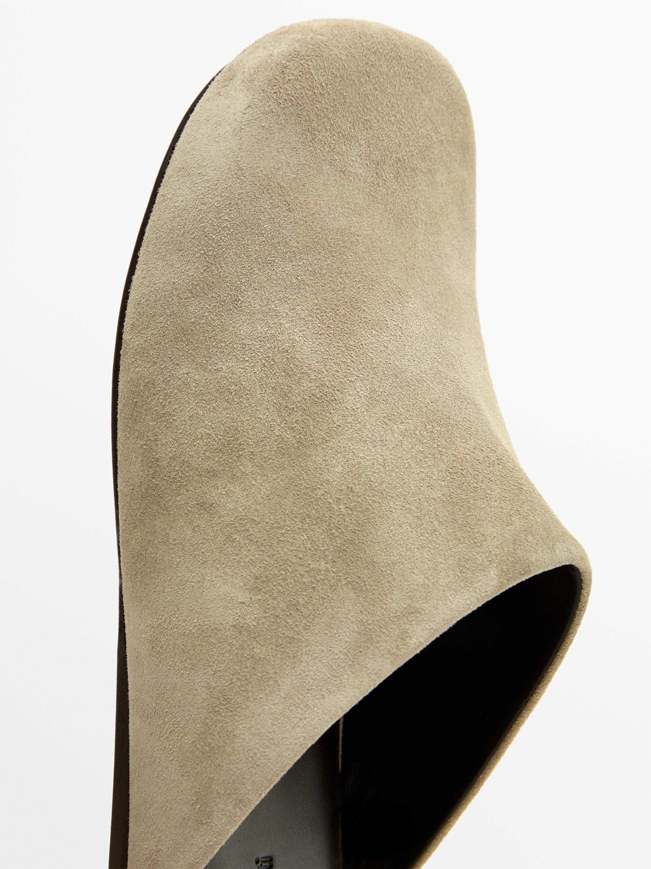 Split suede clogs — 1-118