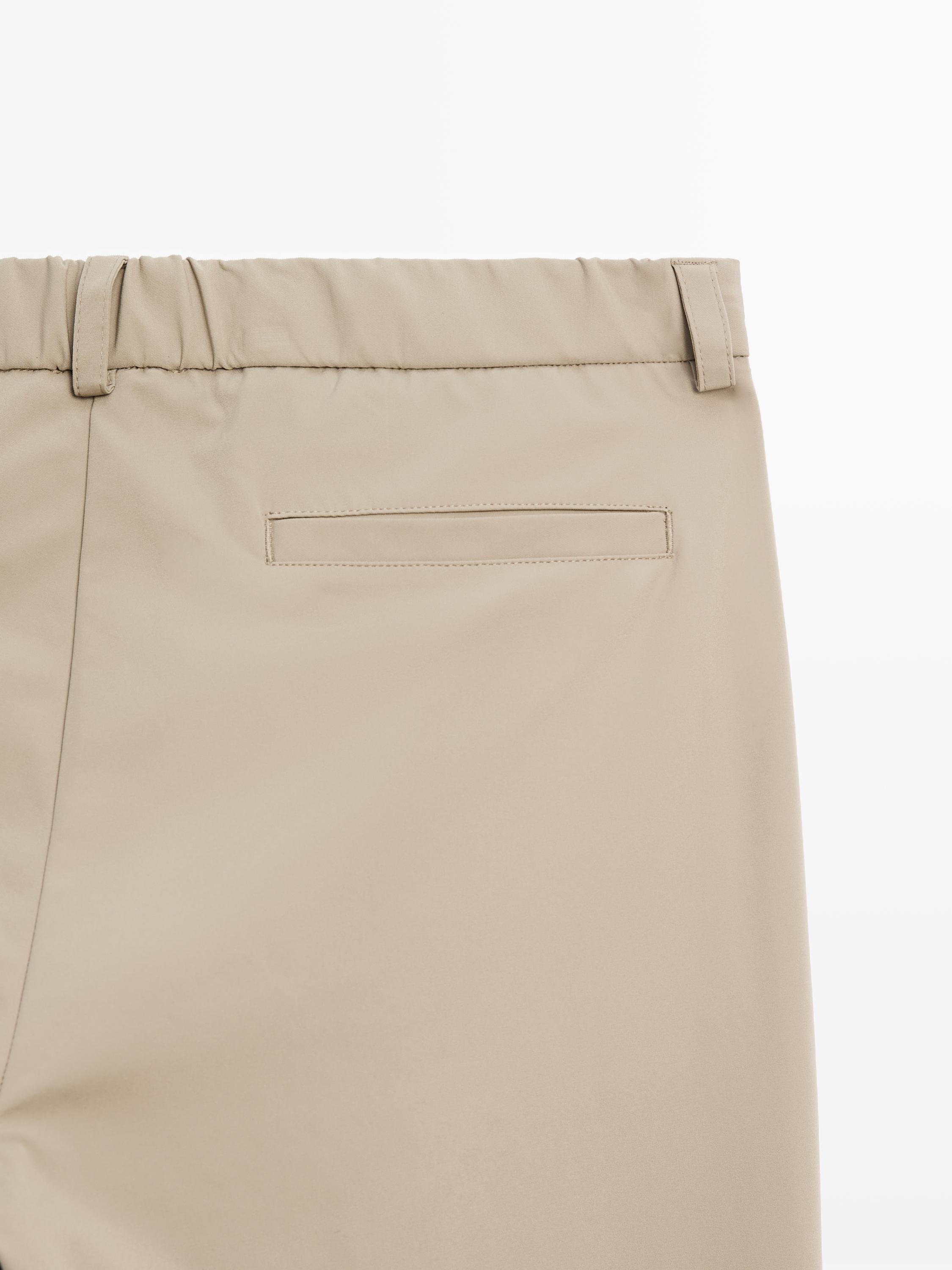 Regular-fit technical trousers — MOLE BROWN