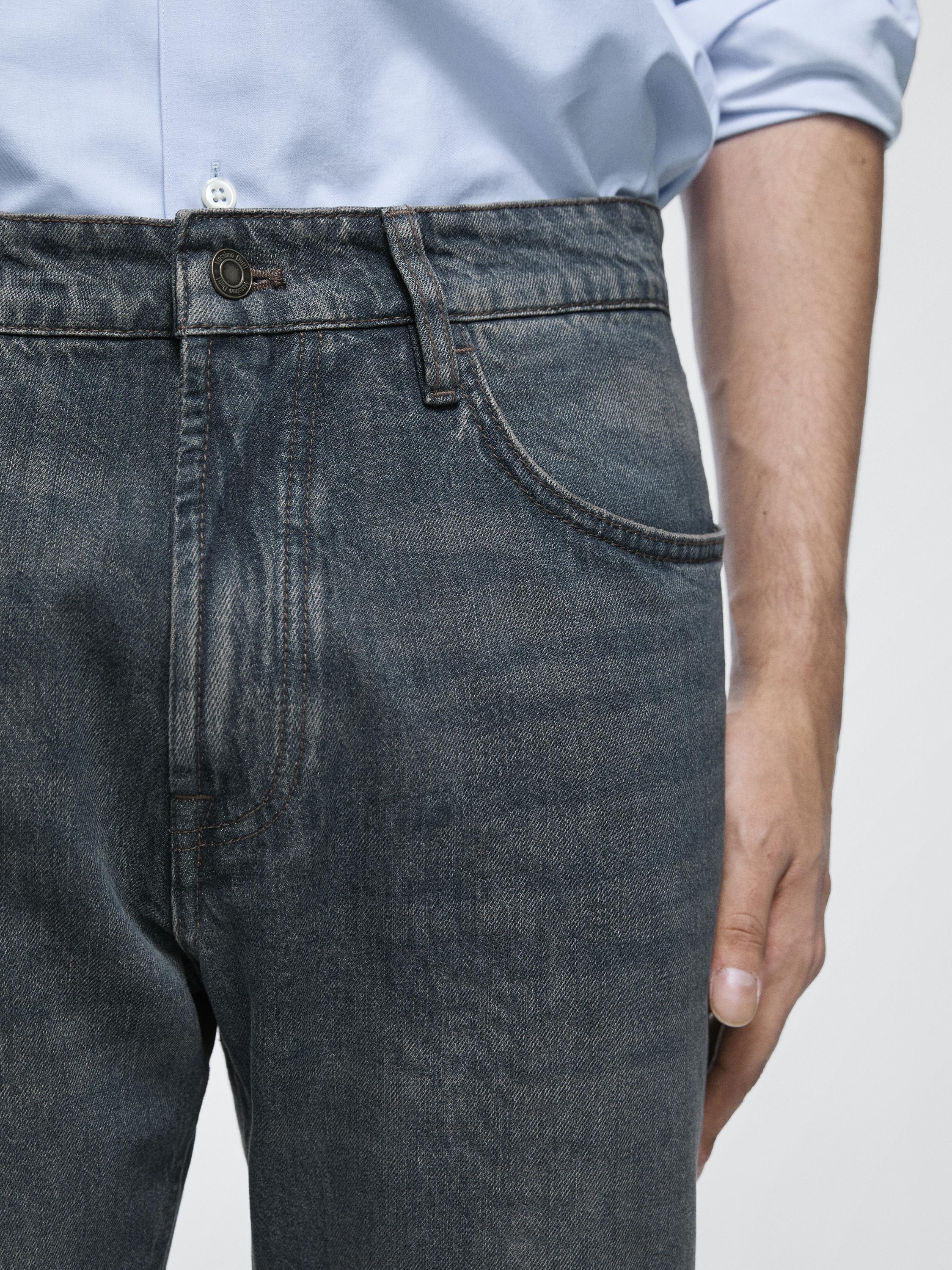 Tapered fit jeans — DARK BLUE