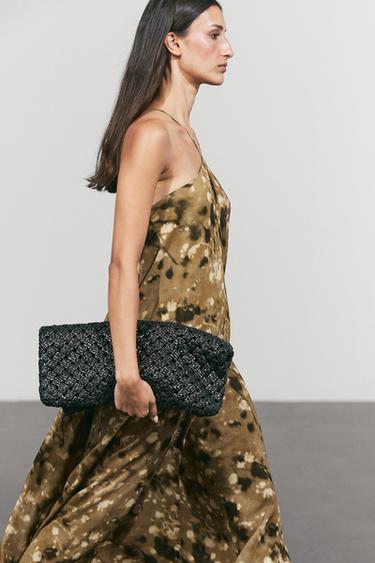 Floral print flowing midi dress — MEDIUM CAMEL 5