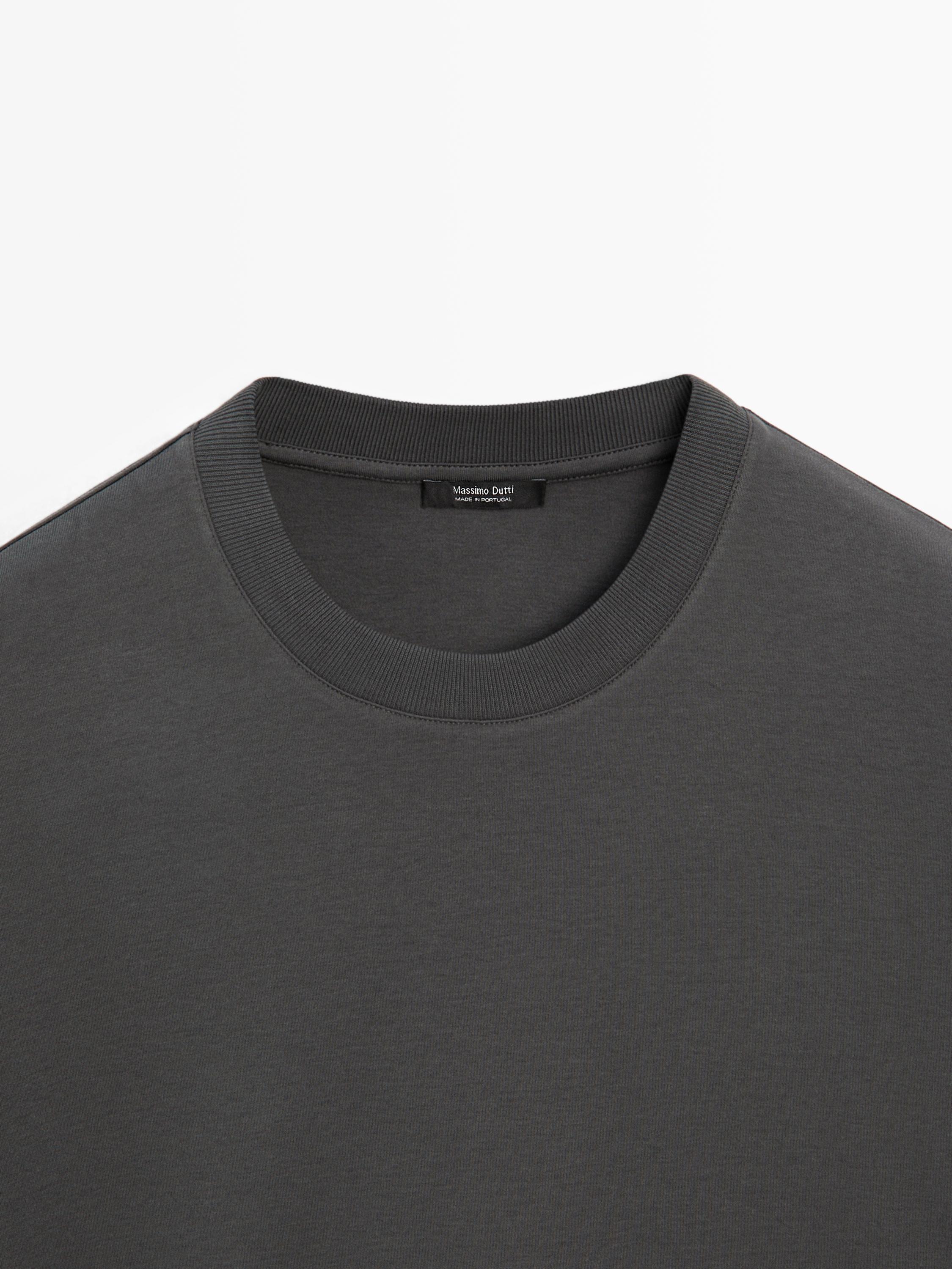100% cotton short sleeve T-shirt — CHARCOAL