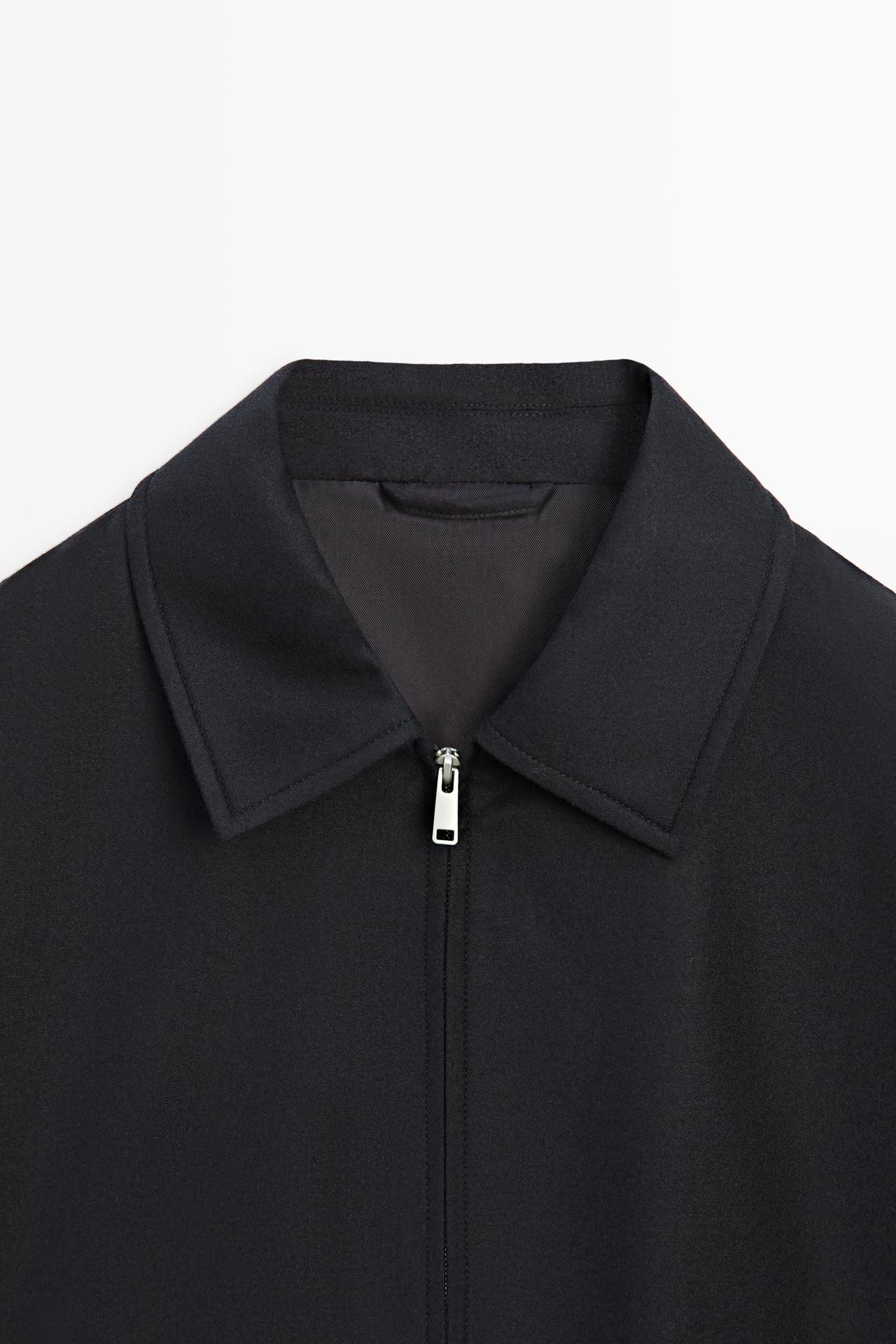 100% wool total look bomber jacket — DEEP BLUE