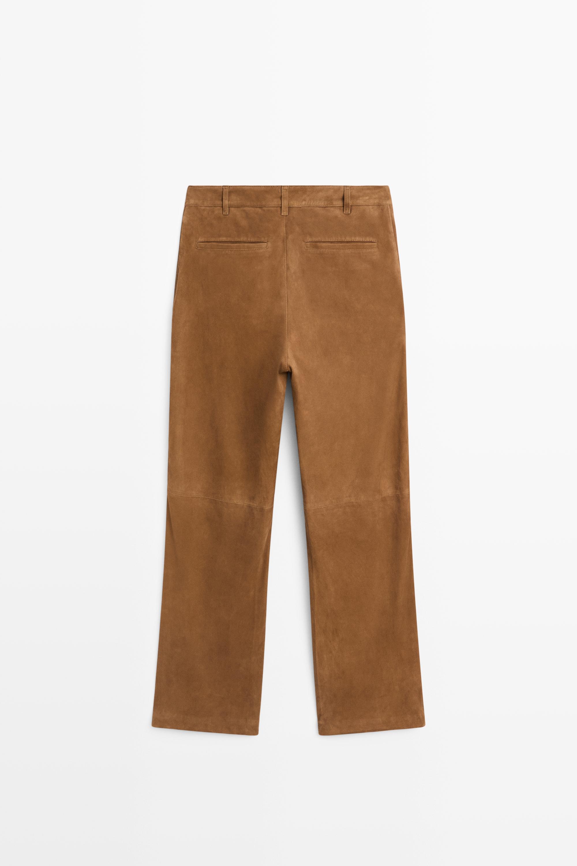 Suede leather pants — Washed