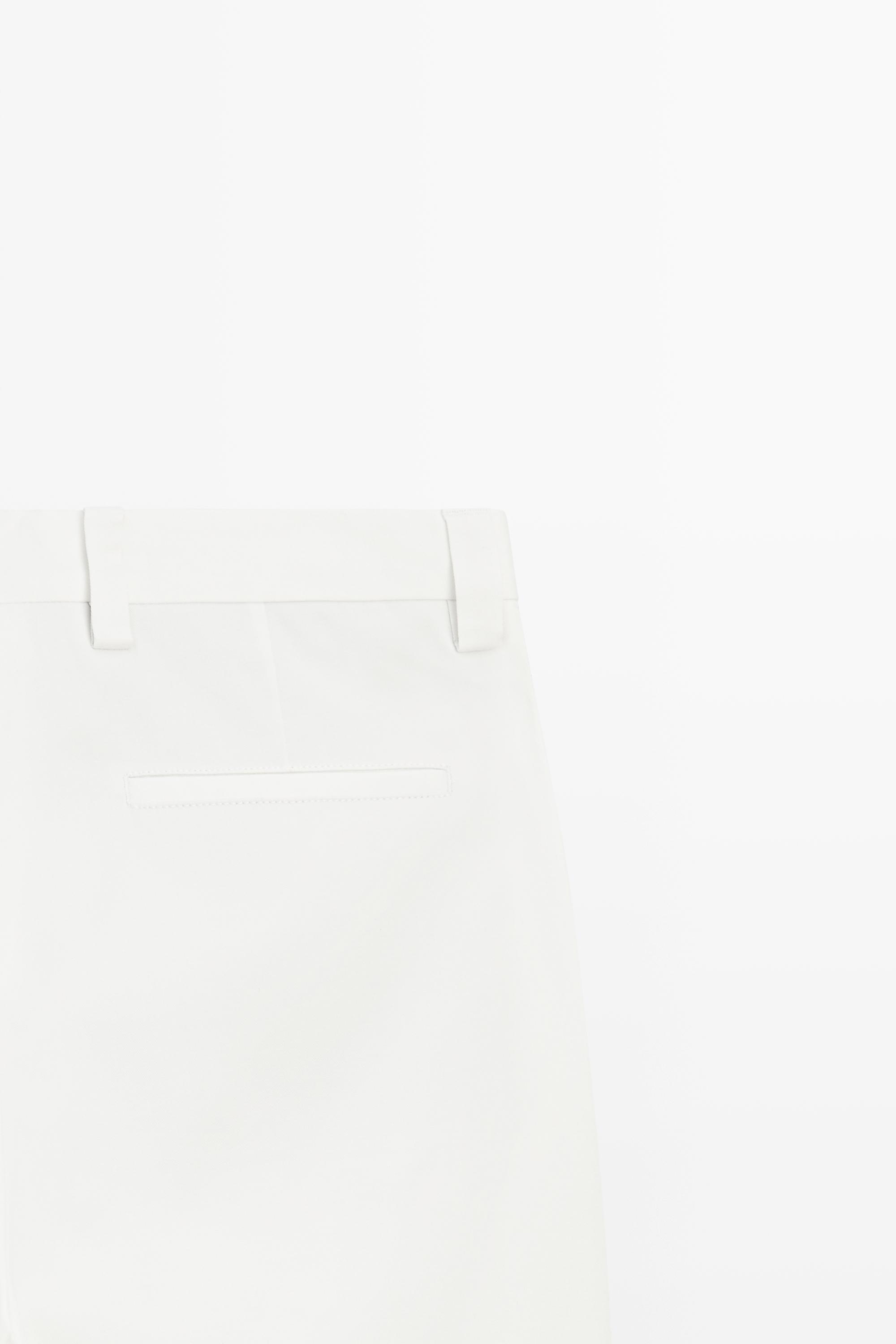 Cotton blend darted trousers — WHITE