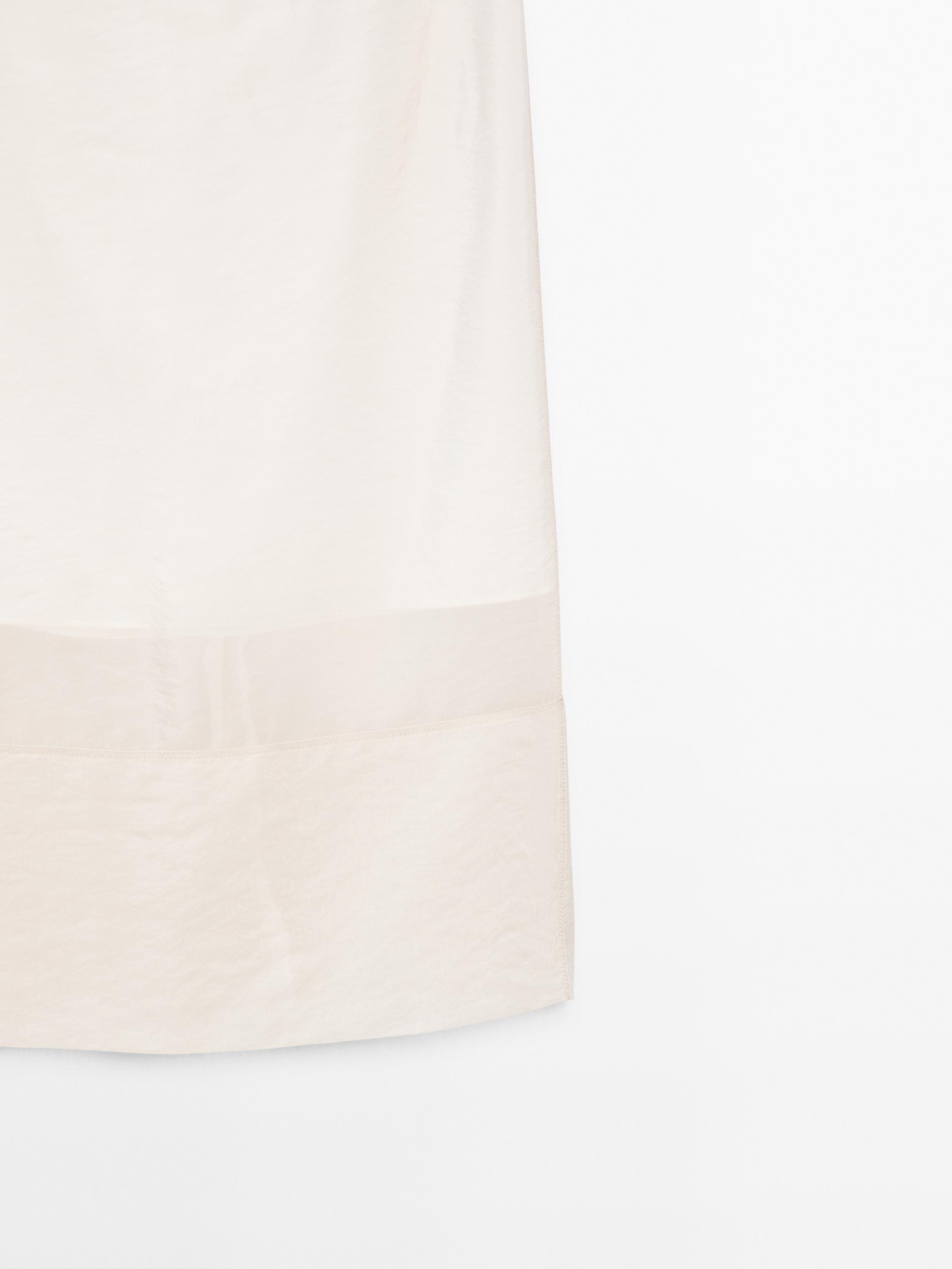 Satin midi yubka