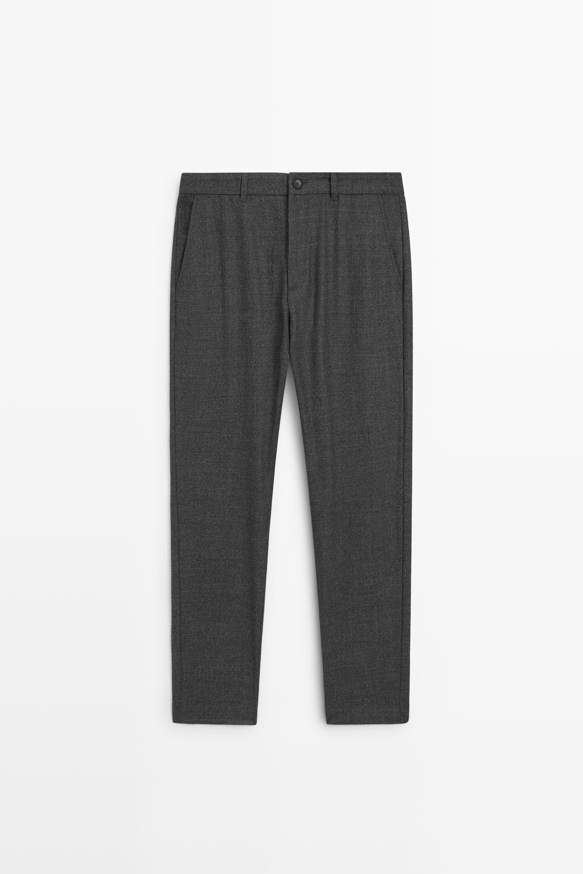 Pantalón jogger fit mezcla lana