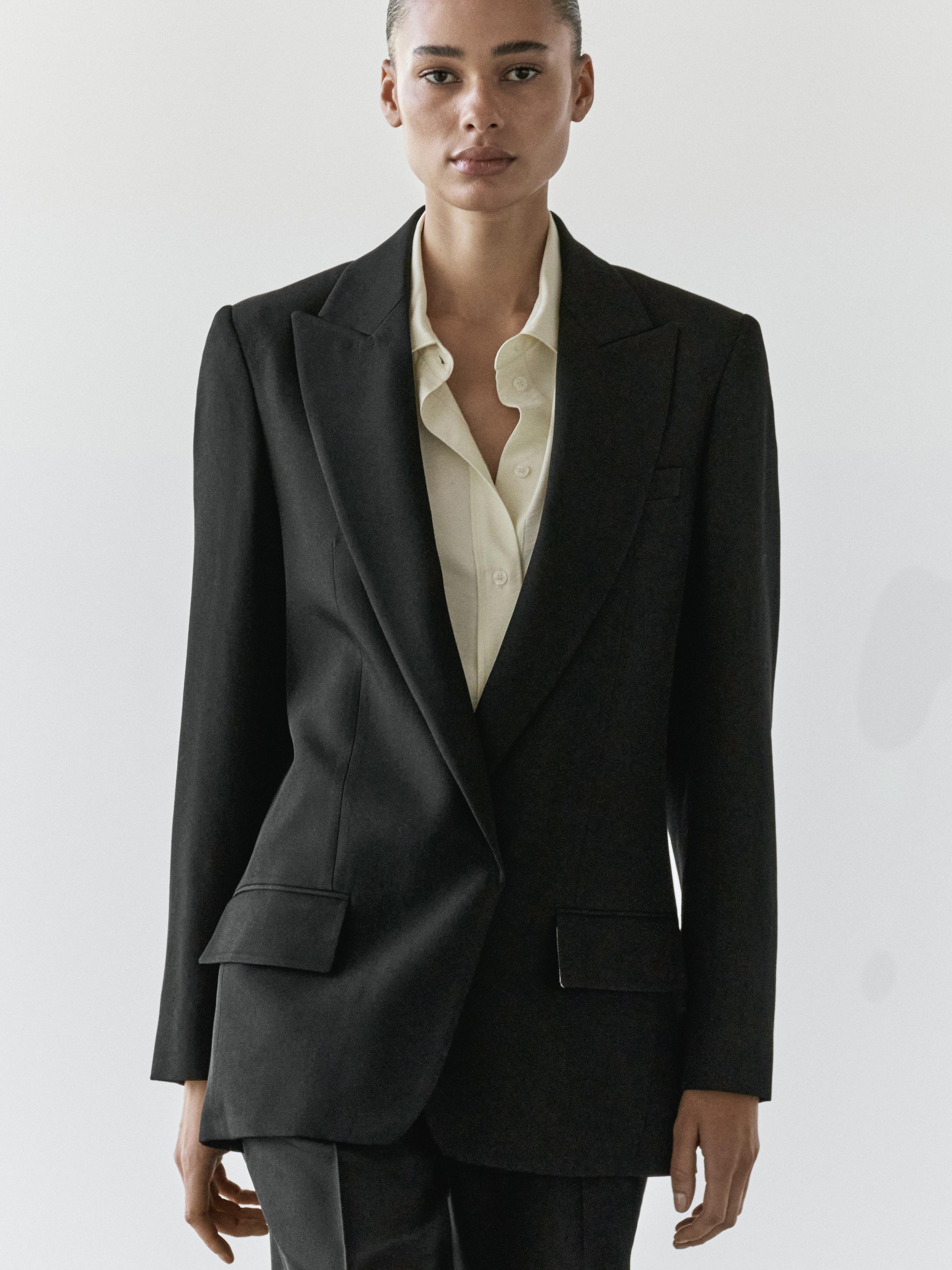 Crepe suit blazer