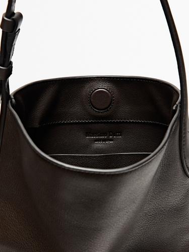 Nappa leather mini bucket bag — BROWN 6