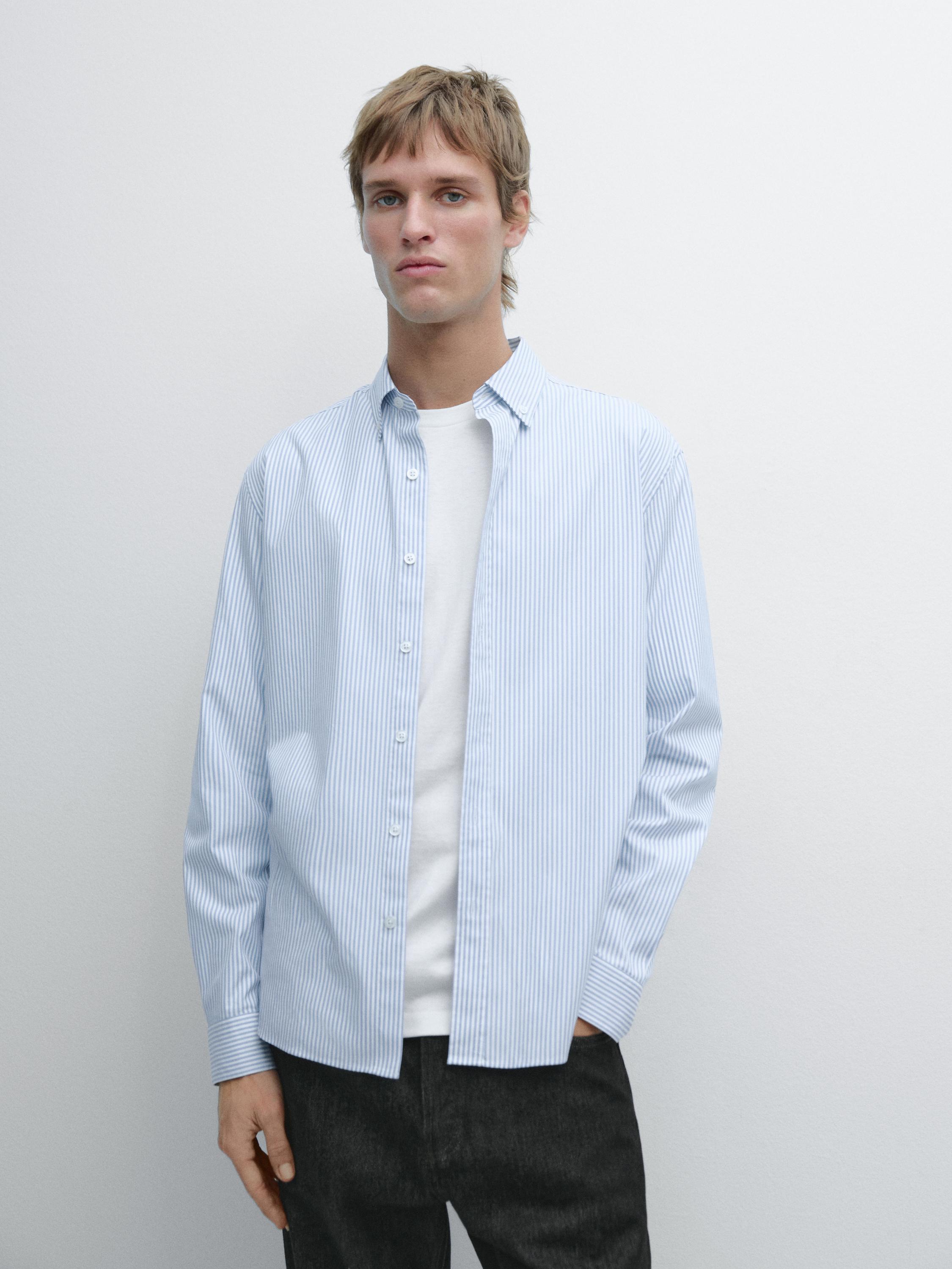 100% cotton regular fit Oxford shirt