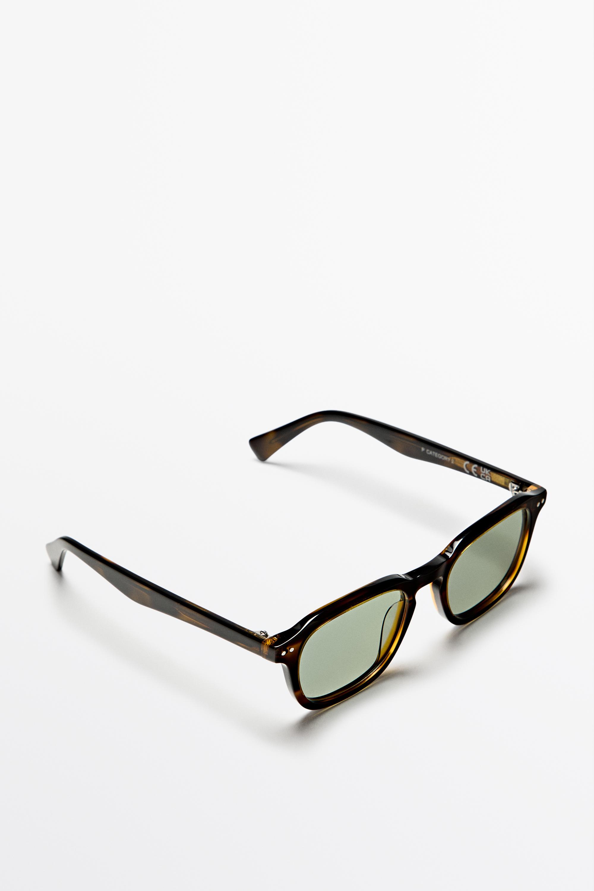 Square sunglasses — BROWN