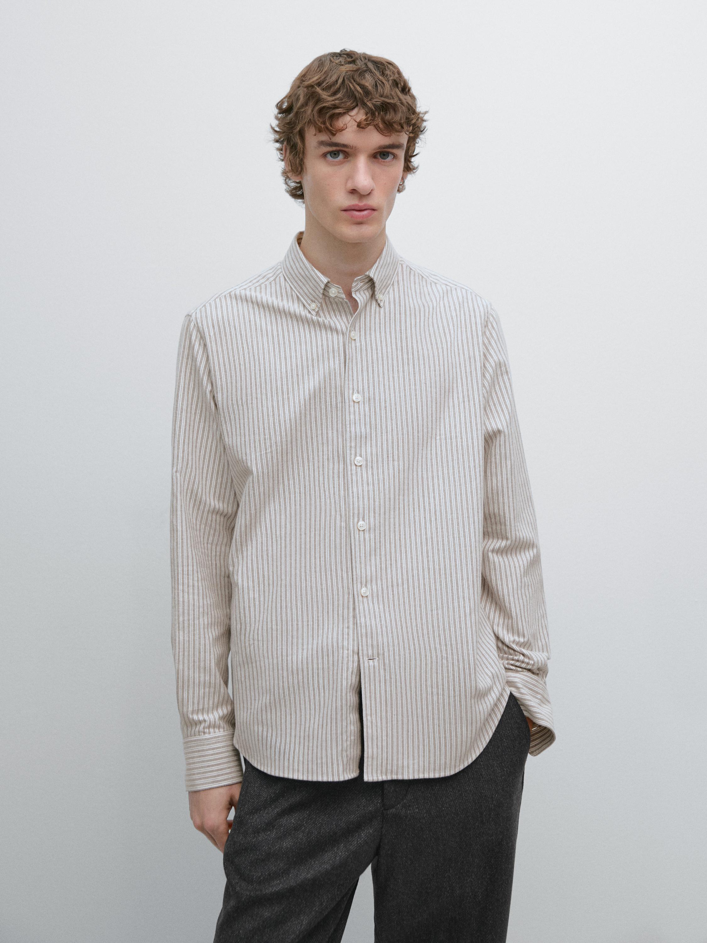 Camisa oxford rayas 100% algodón