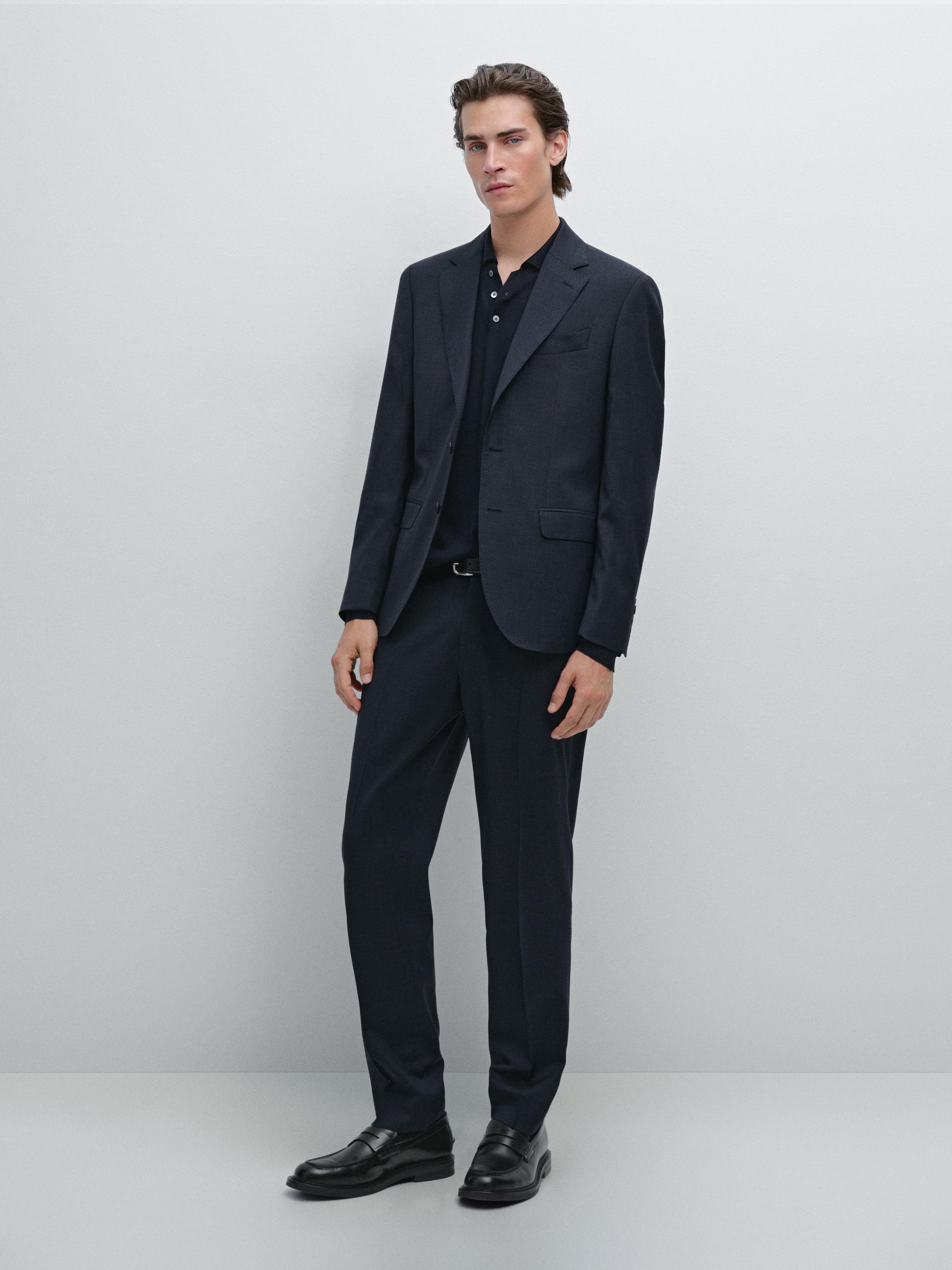 Houndstooth suit trousers