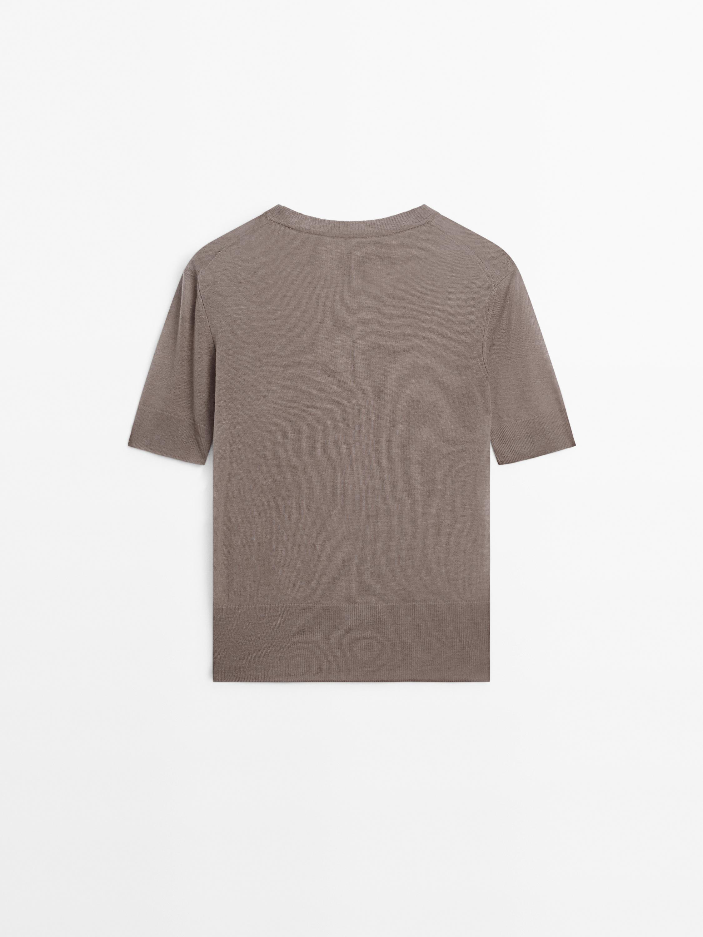 Short sleeve knit sweater - STUDIO