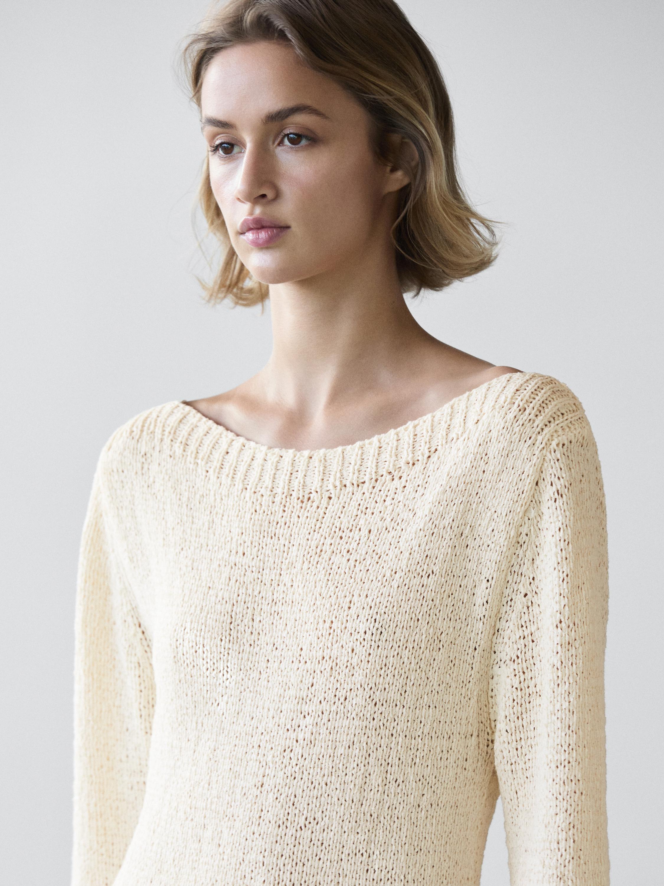 Asymmetrical midi dress with mixed detailing