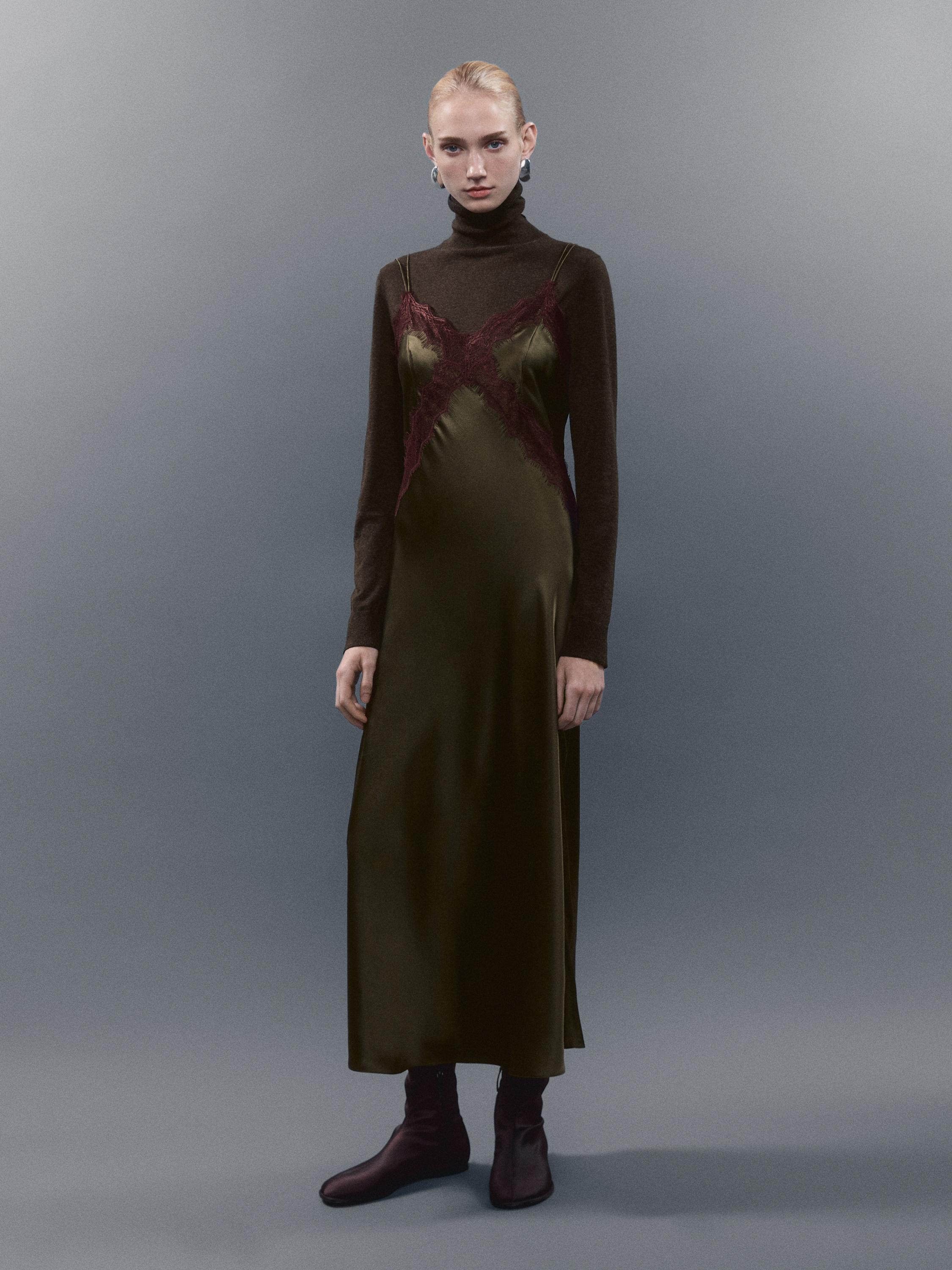 100% silk long slip dress - STUDIO