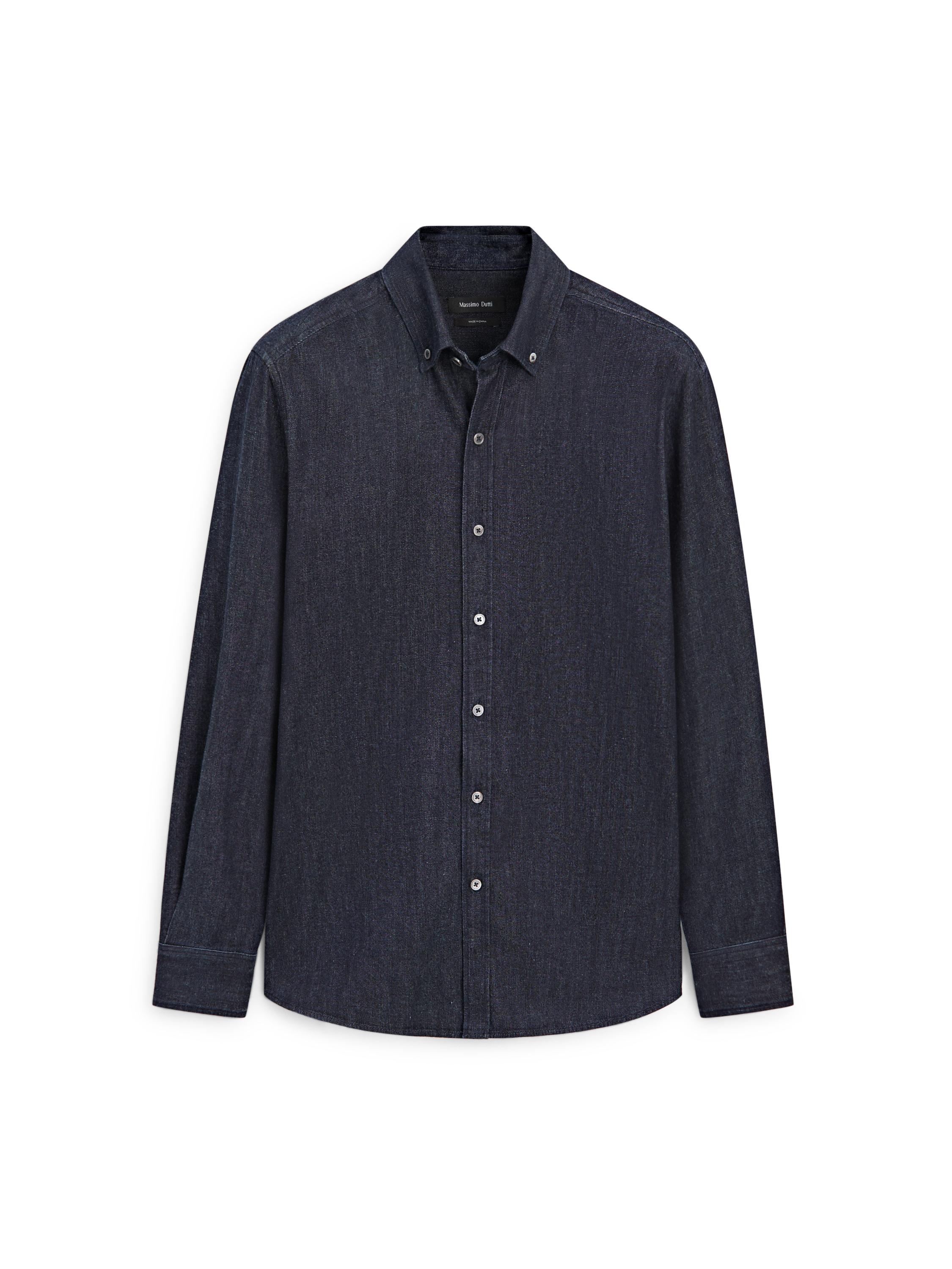 Regular fit denim shirt — DARK BLUE