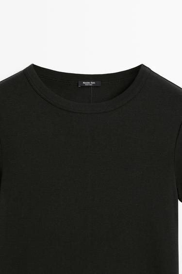 Ribbed short sleeve T-shirt — BLACK 9