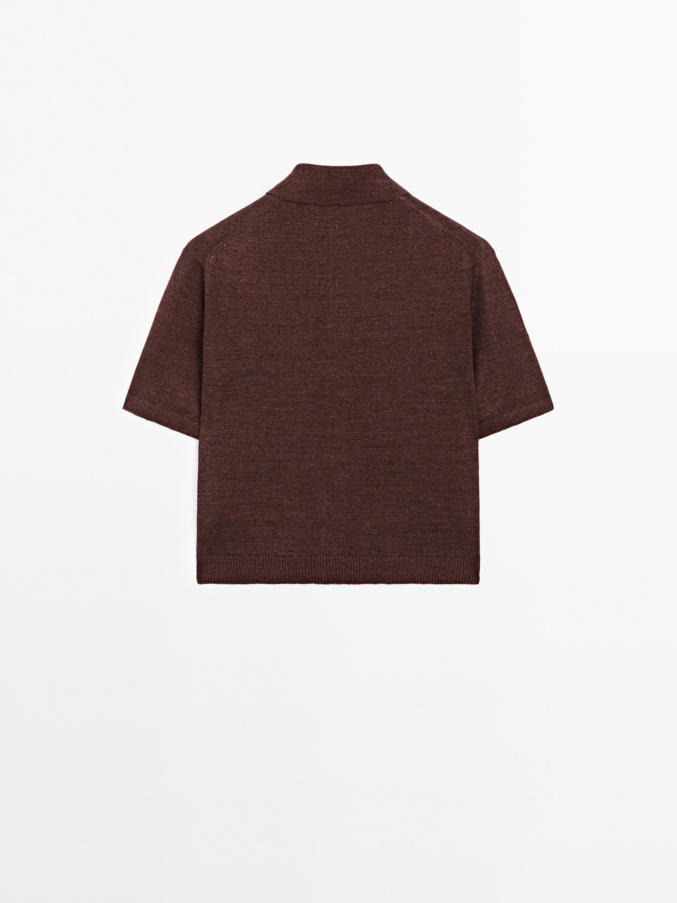 100% linen short sleeve cardigan