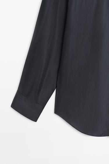 Flowing shirt with pocket detail — NAVY BLUE 7
