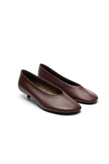 Low heel leather ballet flat - LIMITED EDITION — BURGUNDY 6