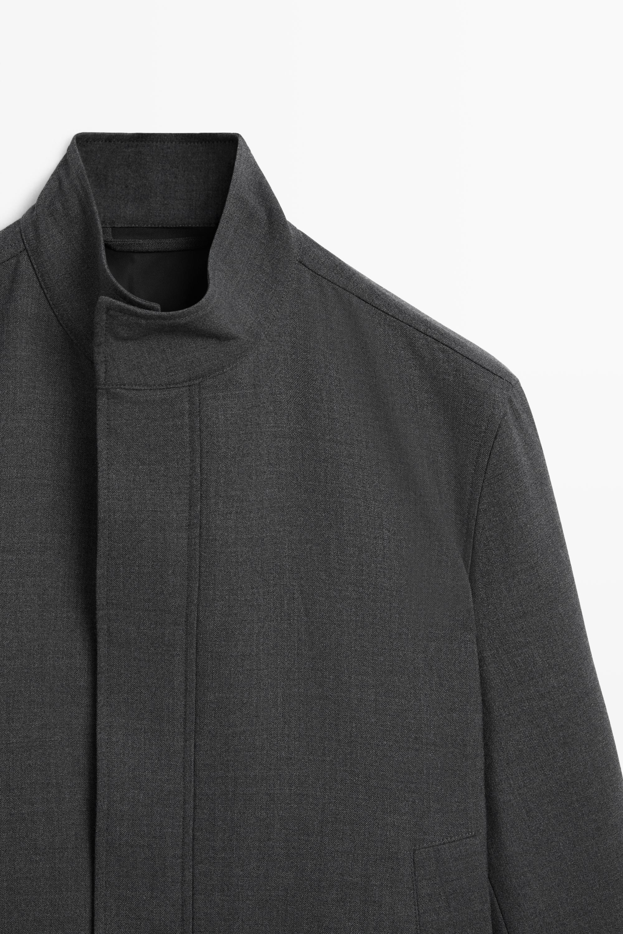 100% wool overshirt — GREY