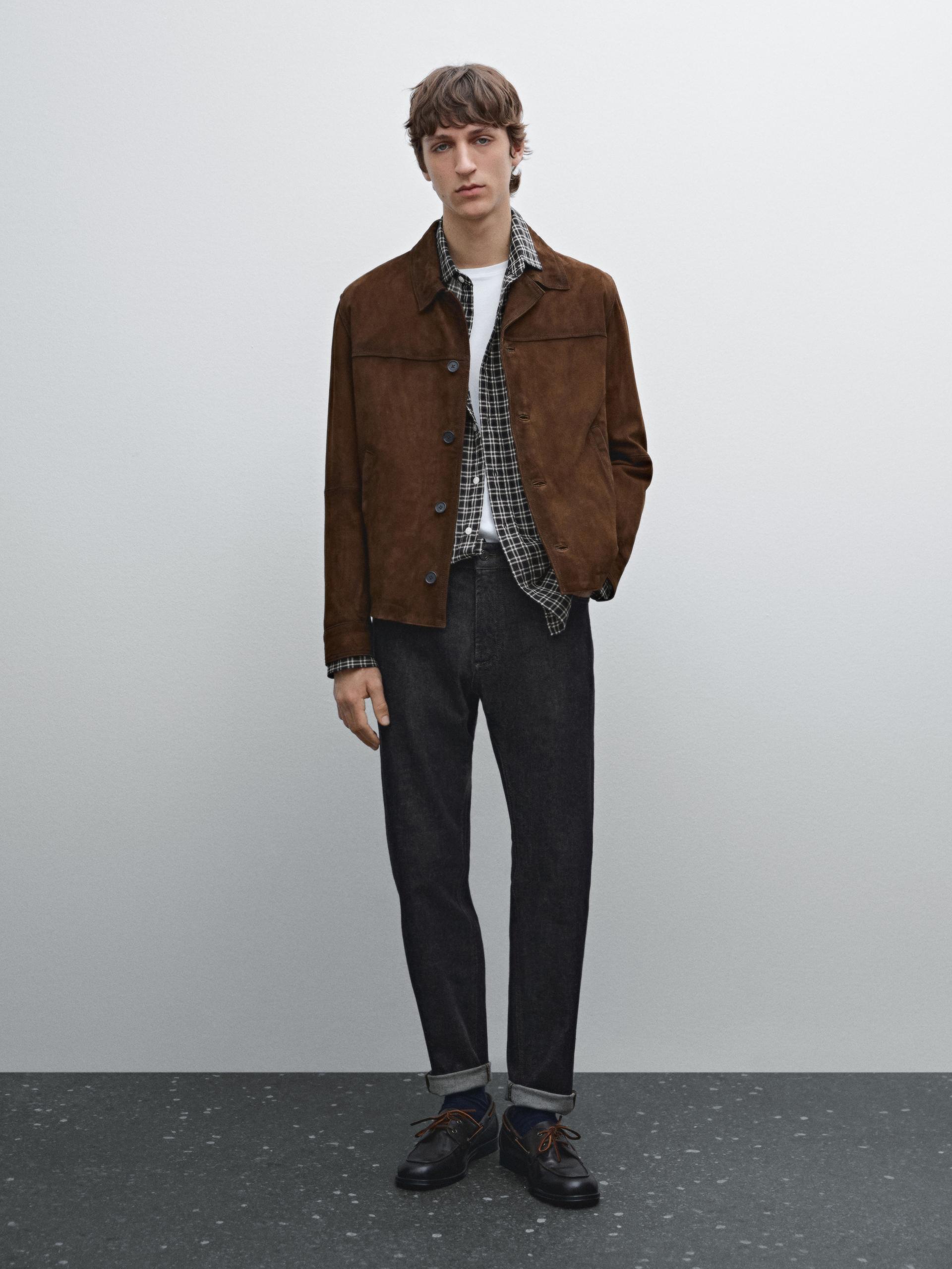 Jeansy O Kroju Slim - Indygo - 32 - Massimo Dutti - Mężczyzna