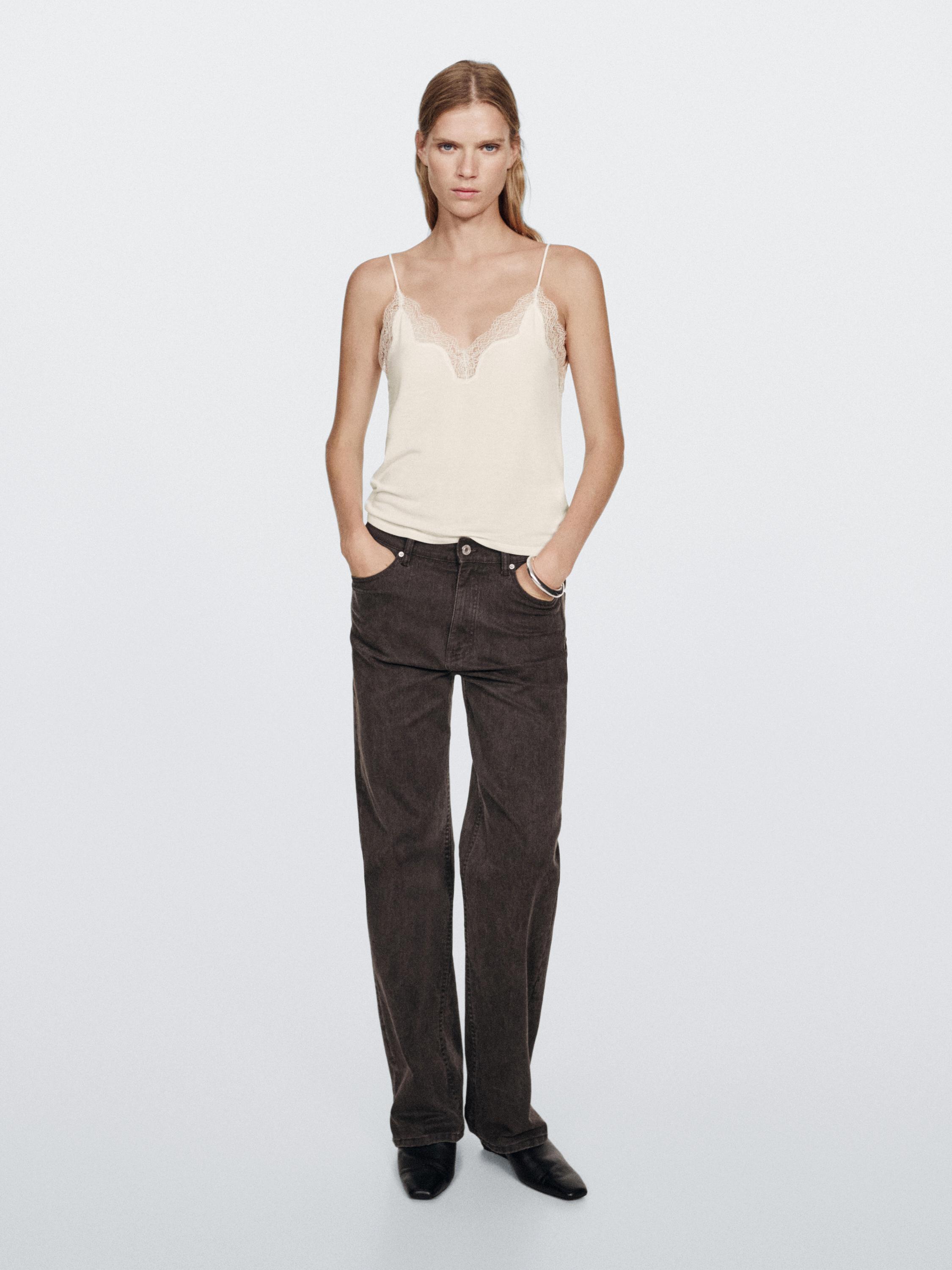 Camisole top with lace detail