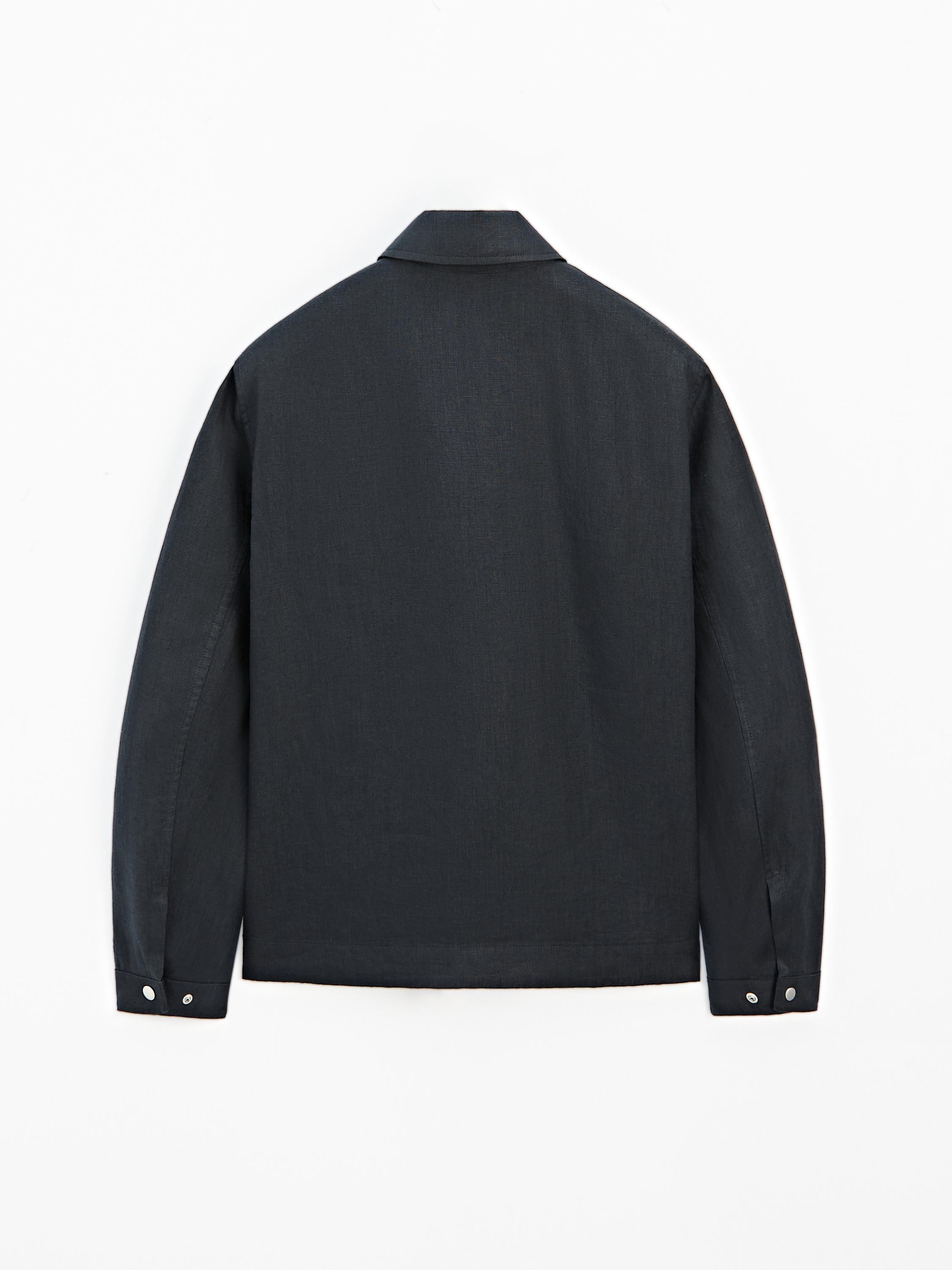 100% linen zip-up jacket