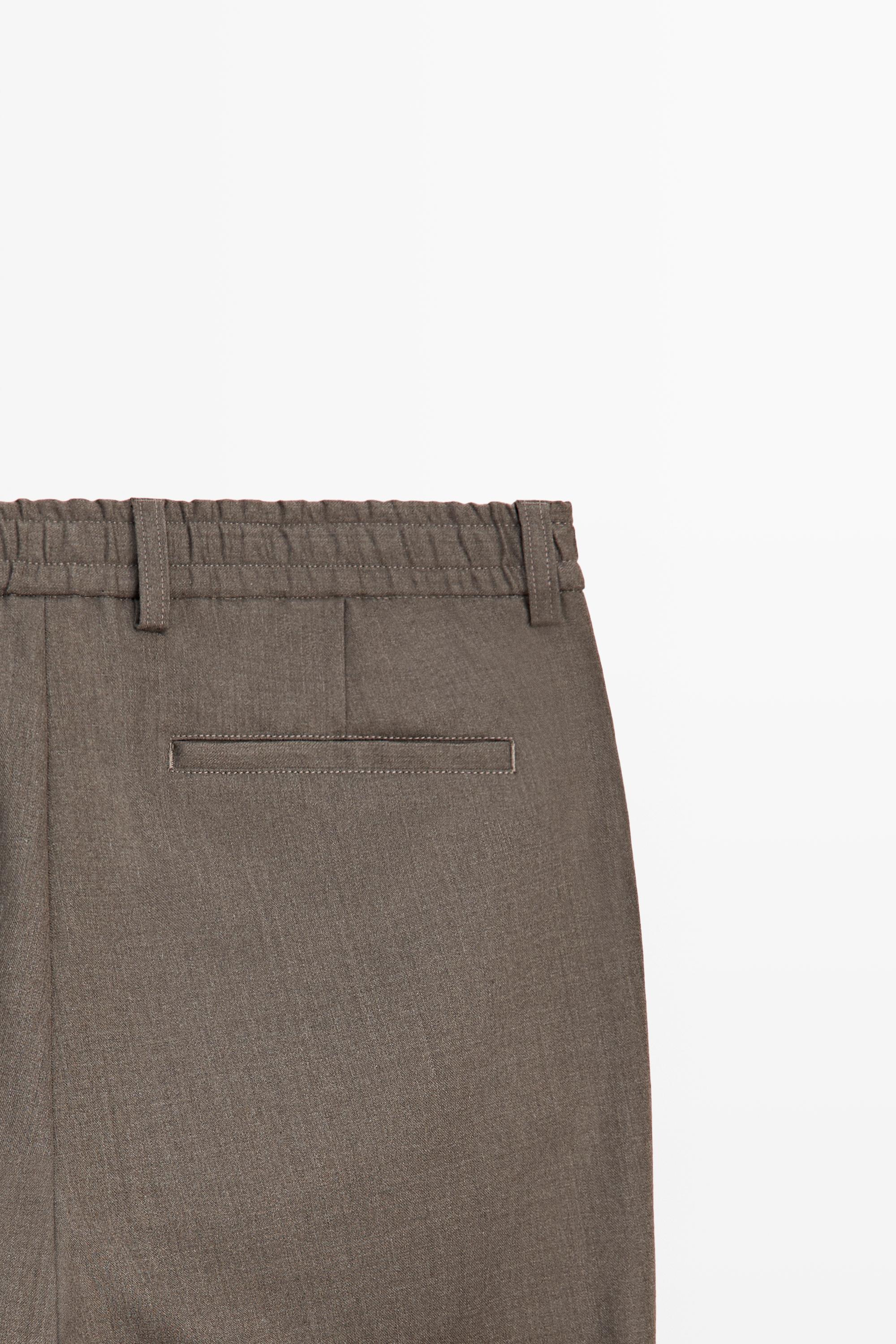 Massimo Dutti Wool Total Look Pants In Brown