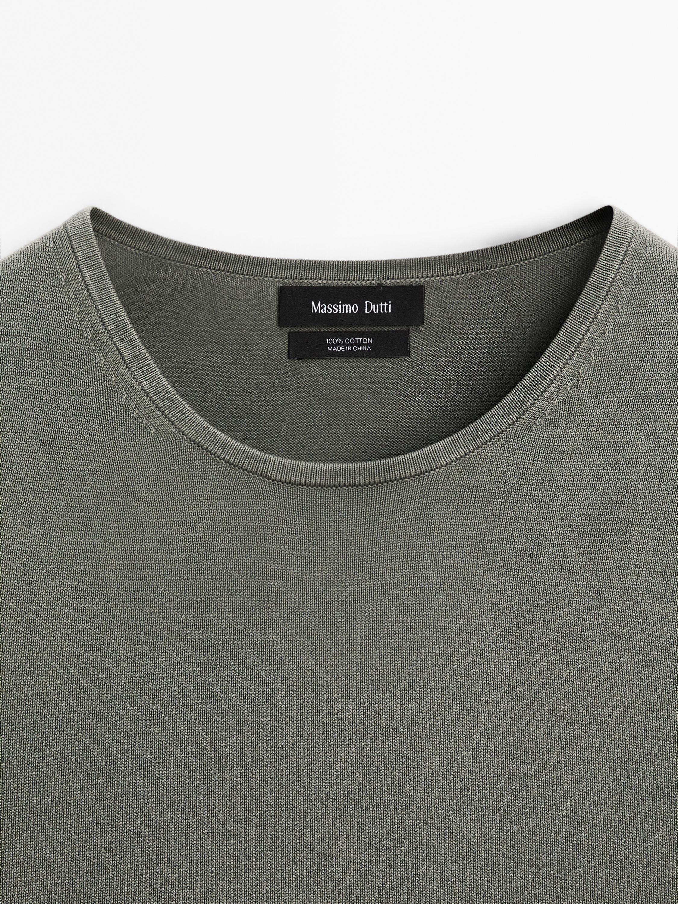 100% cotton fine knit sweater