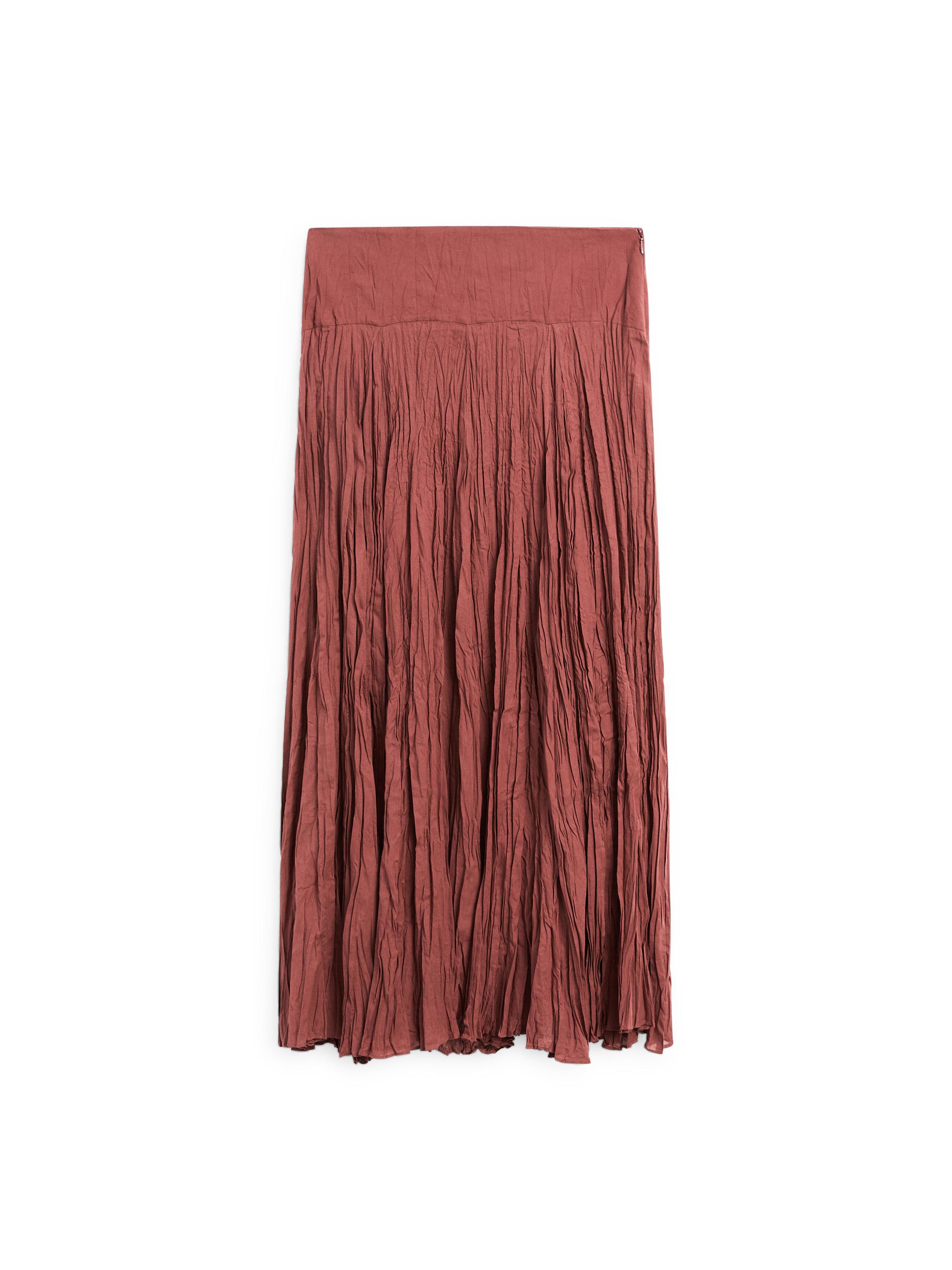 ★ Massimo Dutti★ 100% cotton long pleated skirt 052355306 Long 100% cotton pleated skirt · Copper · Smart / Skirts
