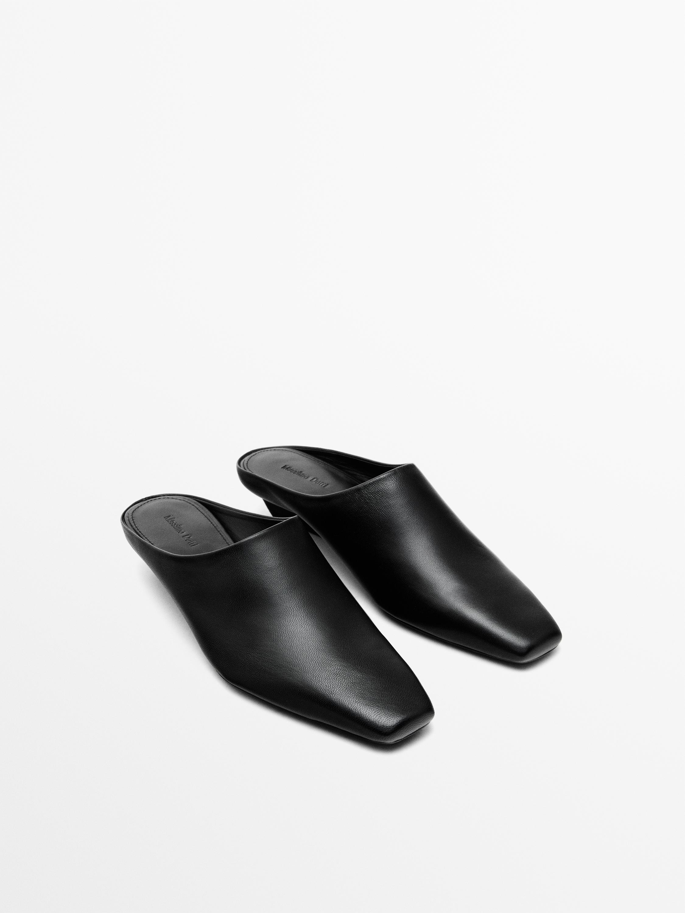 Wedge heeled mules