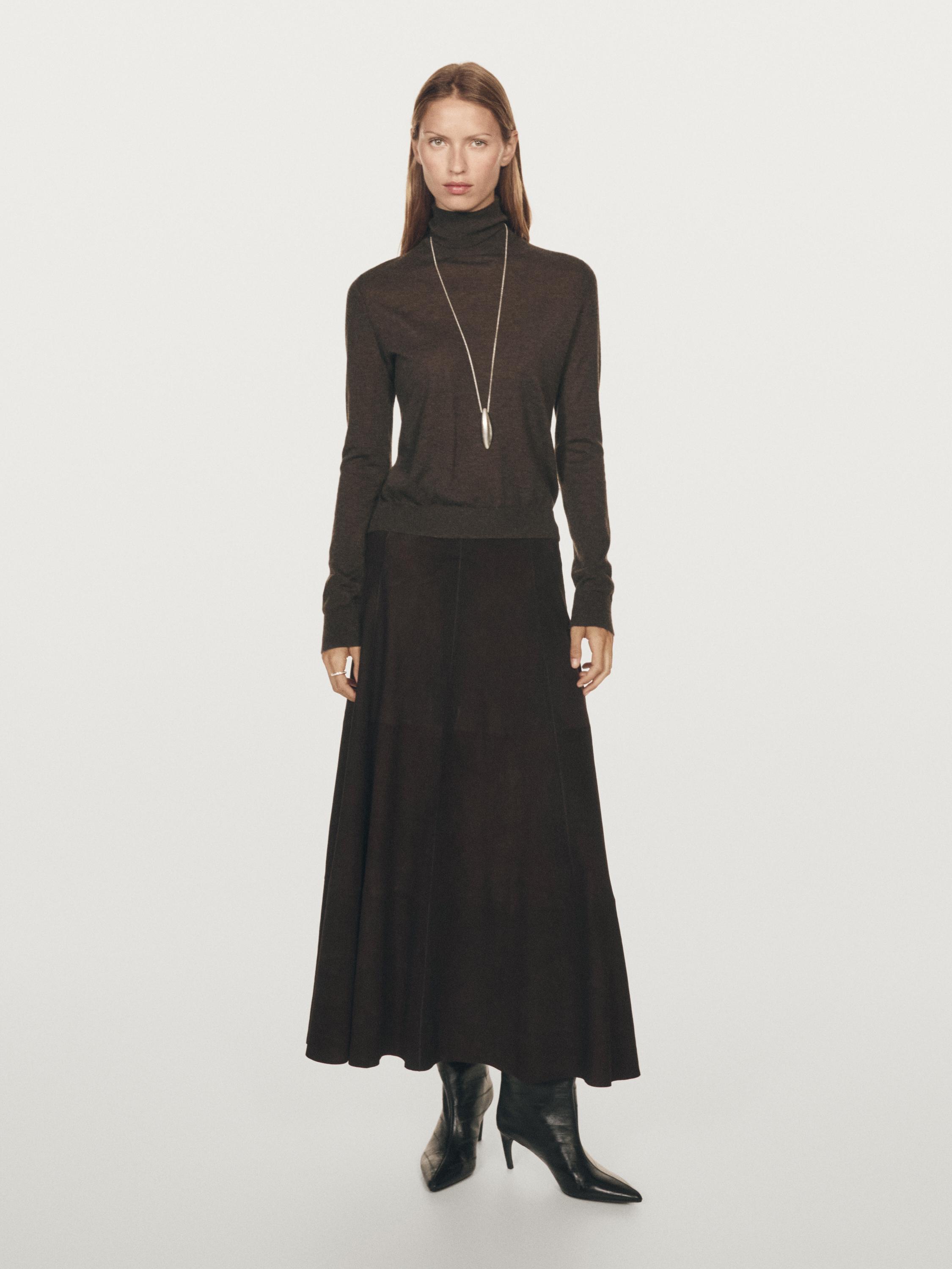 Pull laine col roulé