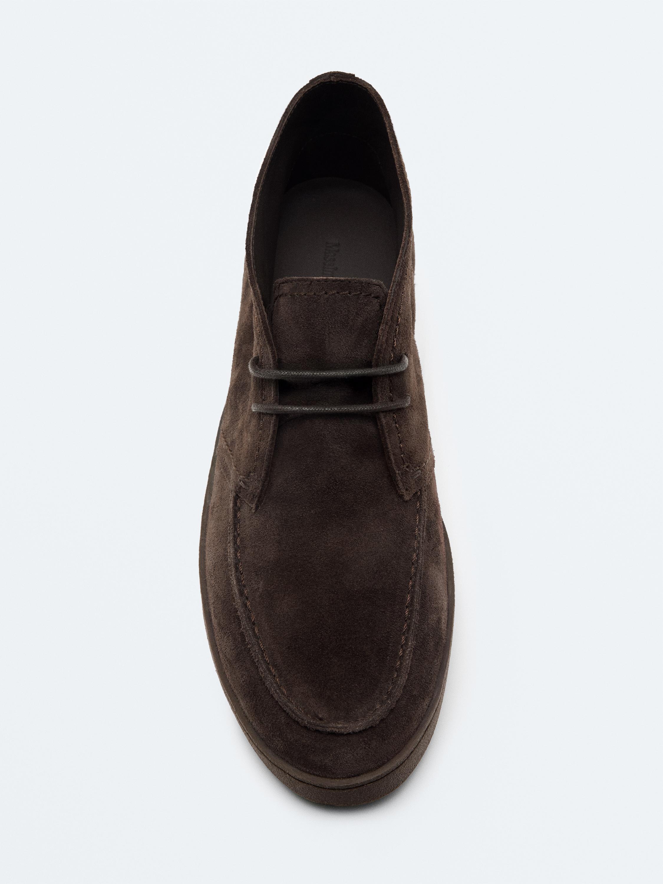 Moc toe boot-style shoes — BROWN